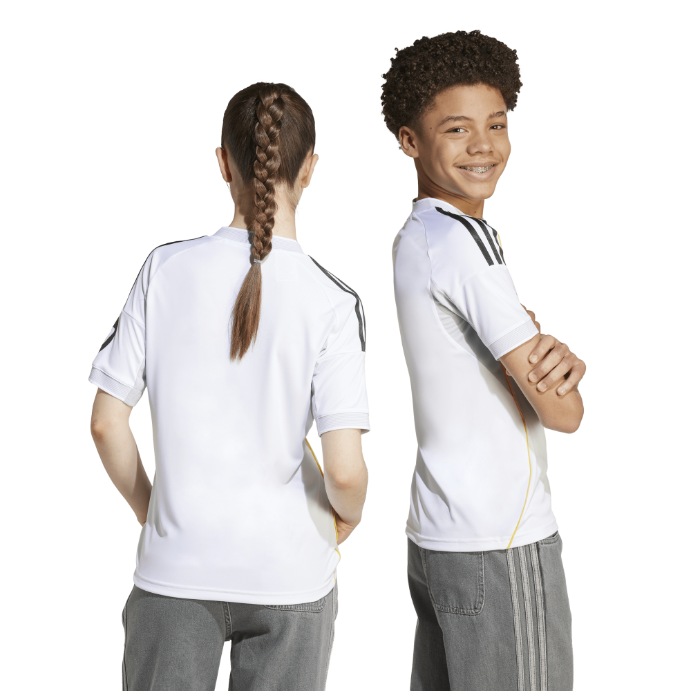 Official Real Madrid Youth Home Jersey 2025-2026 Season - Authentic Football Kit for Kids & Teens - Perfect for Matches, Training & Fan Support