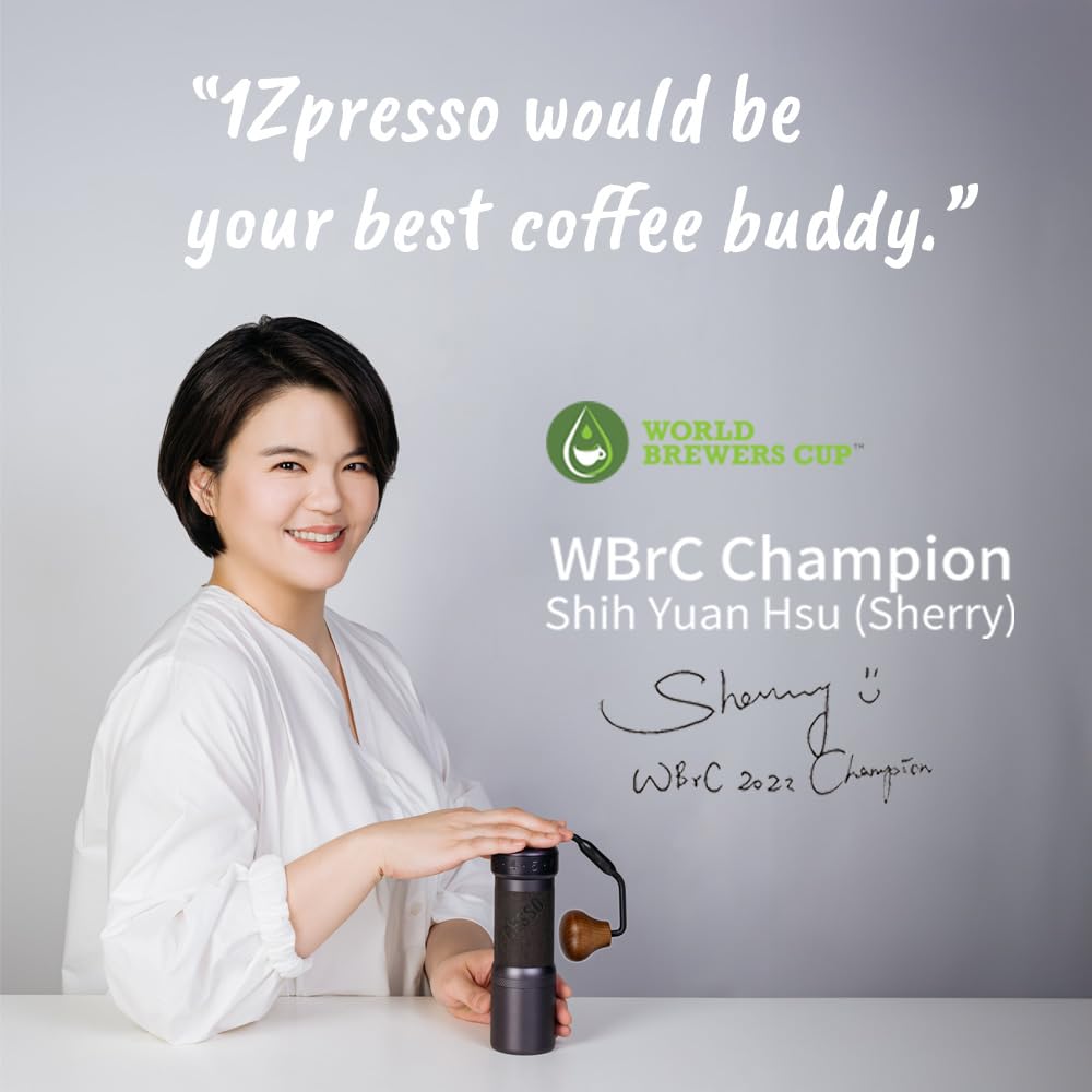 1Zpresso K-Ultra Manual Coffee Grinder - Premium Stainless Steel Conical Burr, Foldable Handle & Numerical Adjustable Settings for Espresso, French Press, Pour Over - Portable with Carrying Case - Perfect for Home, Office & Travel Coffee Brewing