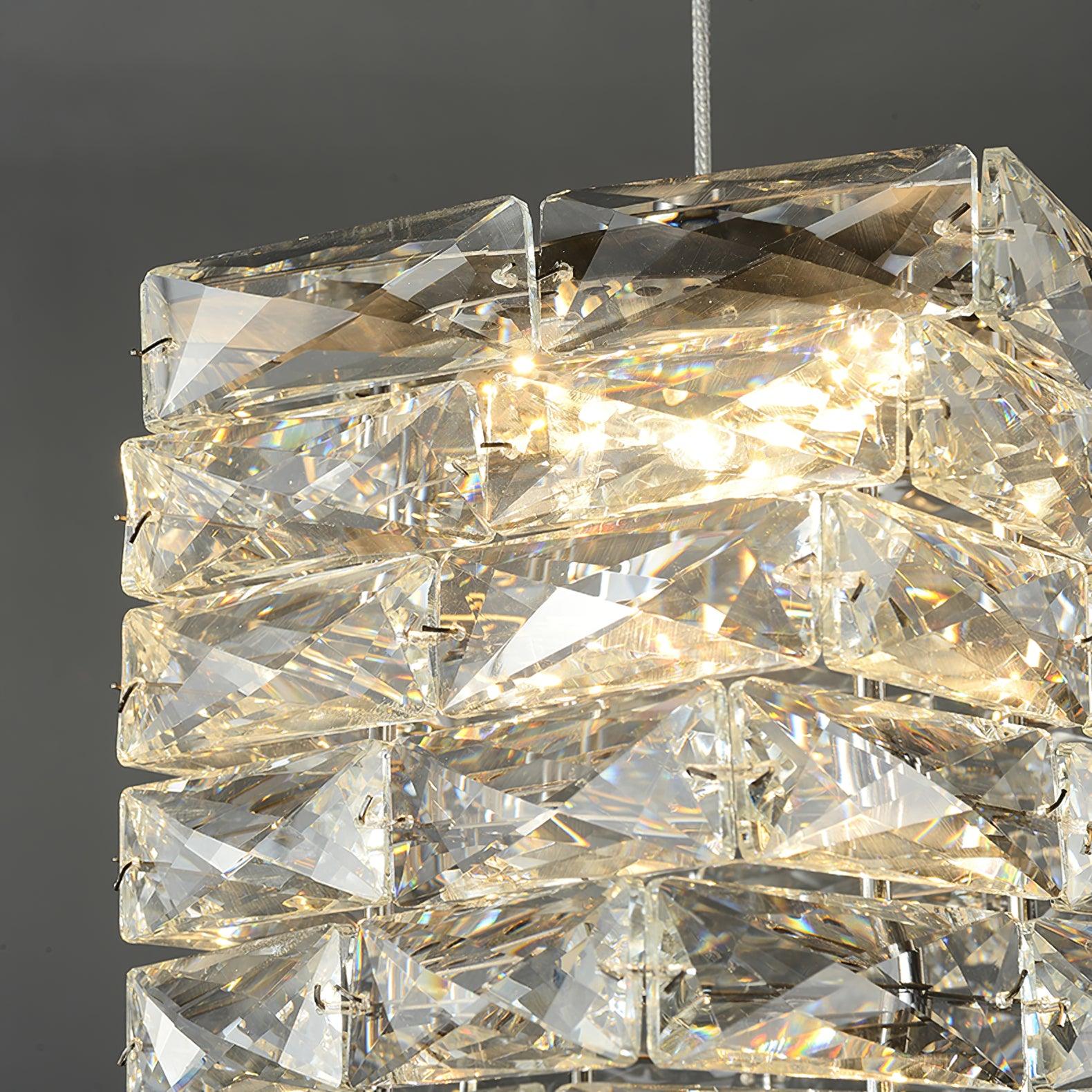 Crystal Pendant Lamp - Elegant Chandelier Lighting for Dining Room, Bedroom & Living Room Decor