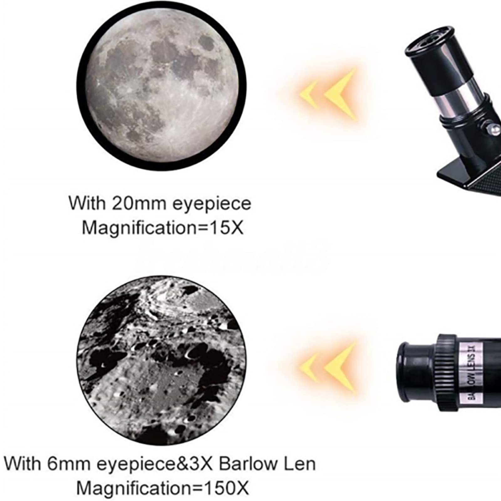 70mm Aperture Refracting Astronomical Telescope for Adults & Kids - Portable Travel Telescope with Adjustable Tripod, Phone Adapter & Wireless Remote - Perfect for Stargazing, Moon Observation & Outdoor Adventures