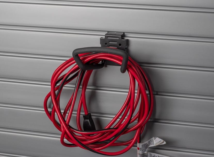 HandiSolutions 4 Loop Hook - Heavy Duty Slat Wall Hooks for Organization (Set of 4) - Perfect for Garage, Kitchen, Bathroom & Retail Display HSH04LB