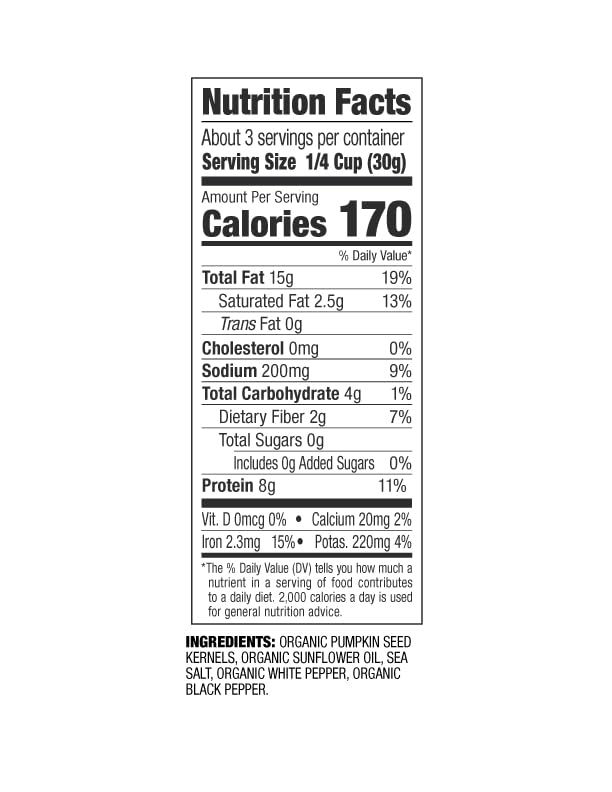 Organic Pop-Roasted Pumpkin Seeds by Top Fox Snacks | Healthy Protein Snacks, Gluten Free, Keto & Vegan Friendly (Salt & Pepper, 3.5oz - 2 Pack) | Perfect for On-the-Go Snacking, Workout Fuel & Healthy Lifestyle