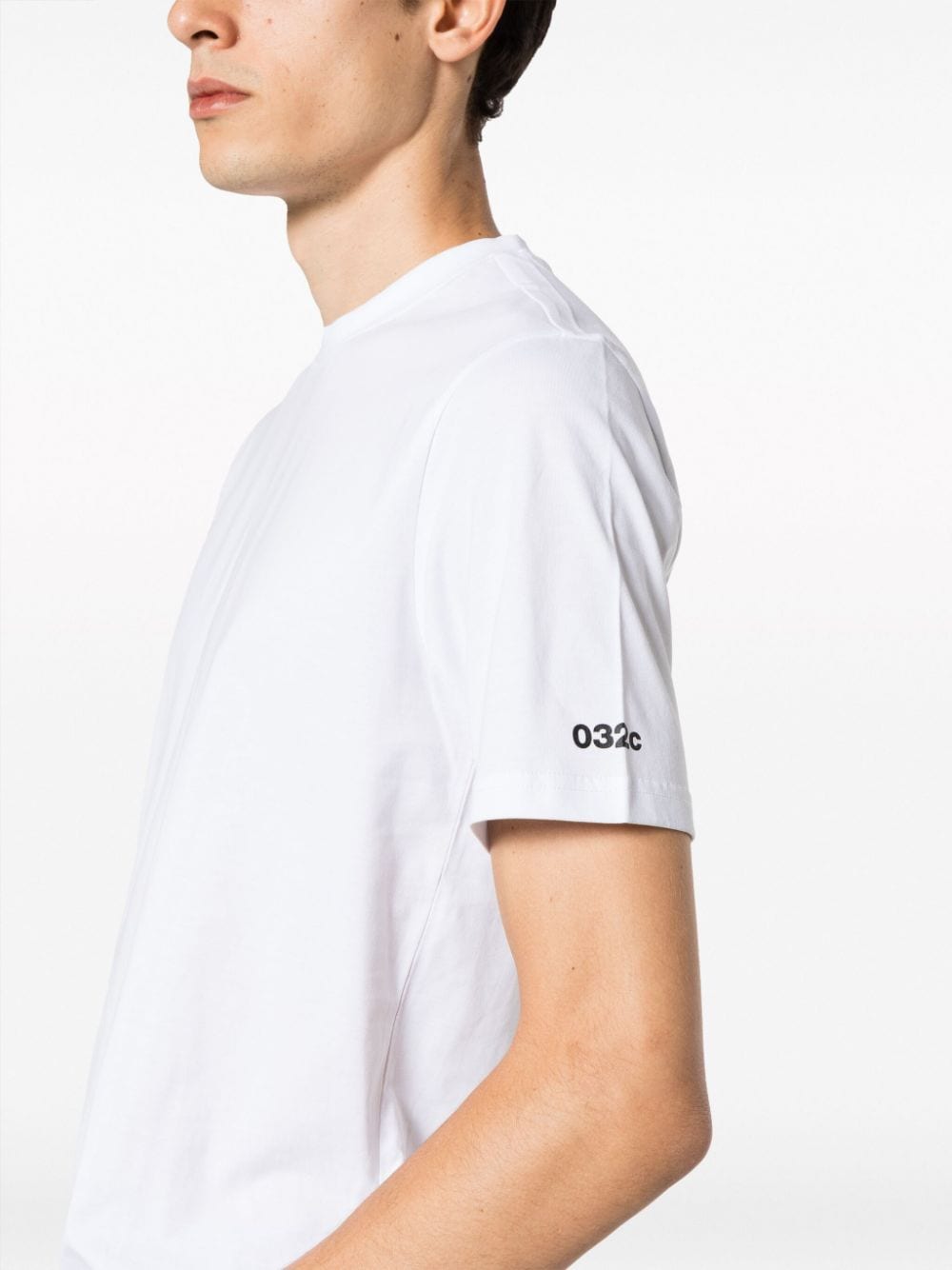 032C Men's White T-Shirts and Polos - Comfortable Casual Wear for Everyday & Office Use