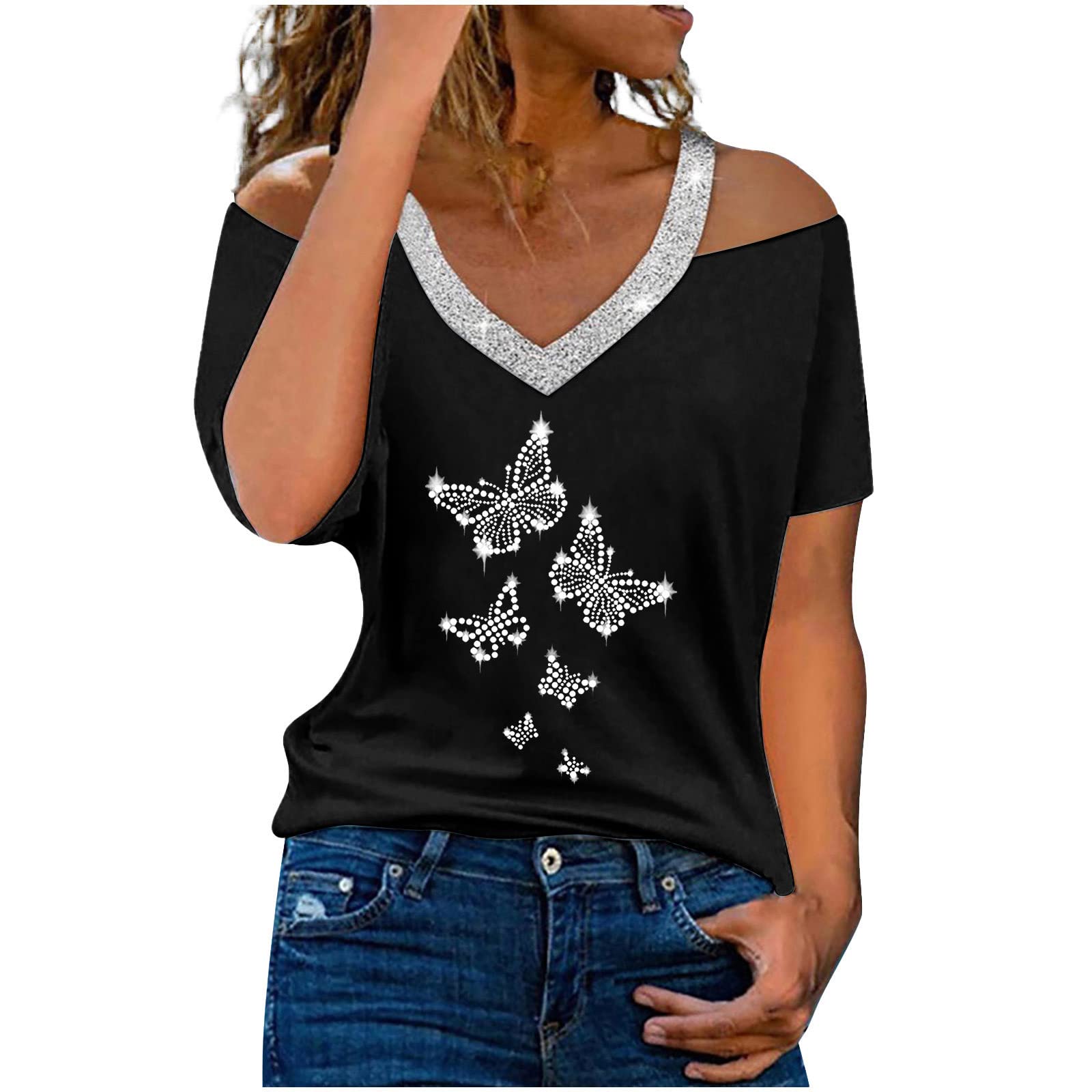 2022 Women's Oversized Graphic Short Sleeve Crewneck Loose T-Shirt - Summer Casual Tops for Women | Perfect for Beach Outings, Streetwear & Everyday Comfort