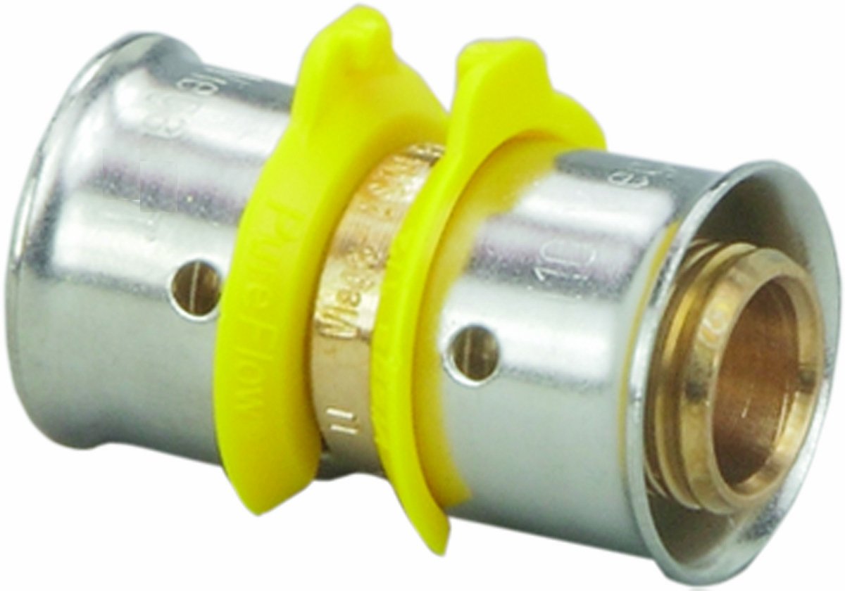 Viega 83075 PureFlow Bronze PEX Press Coupling 1-1/4