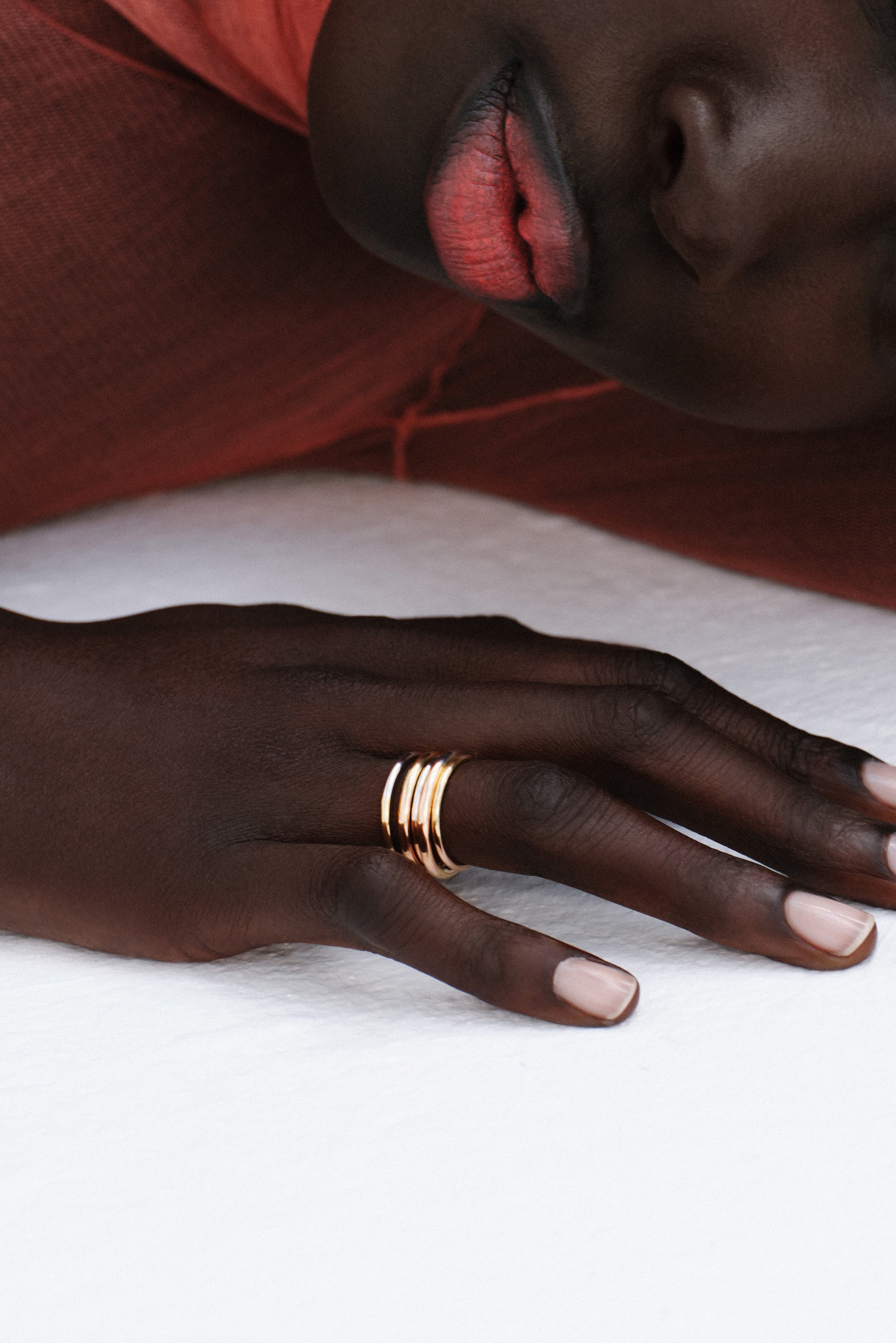 2mm Rainbow Gold Plated Ring for Women - Dainty Stackable Band, Minimalist Jewelry Gift for Her - Perfect for Everyday Wear, Layering & Special Occasions