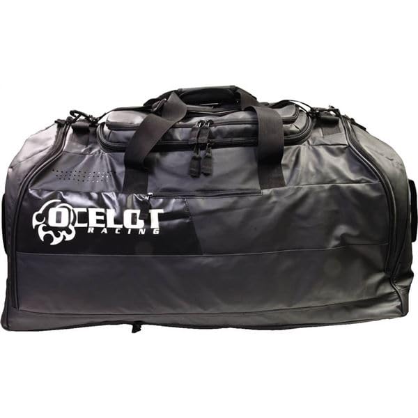 Ocelot Pro Gear Duffle Bag - Heavy Duty Travel Duffel for Camping, Gym & Motorcycle | Water-Resistant Black Duffle for Men & Women | Perfect for Weekend Getaways, Workouts & Adventure Travel