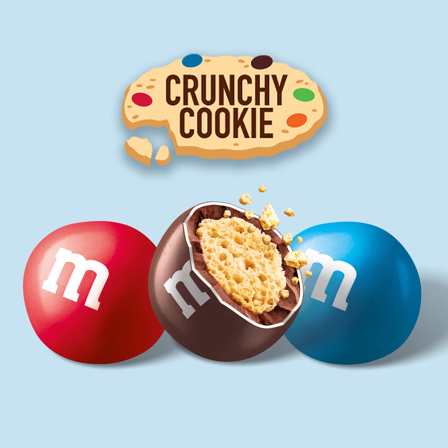 M&M'S Crunchy Cookie Milk Chocolate Candy - Bulk 67.92 oz (24 Packs) | Perfect for Parties, Office Snacks & Halloween Treats