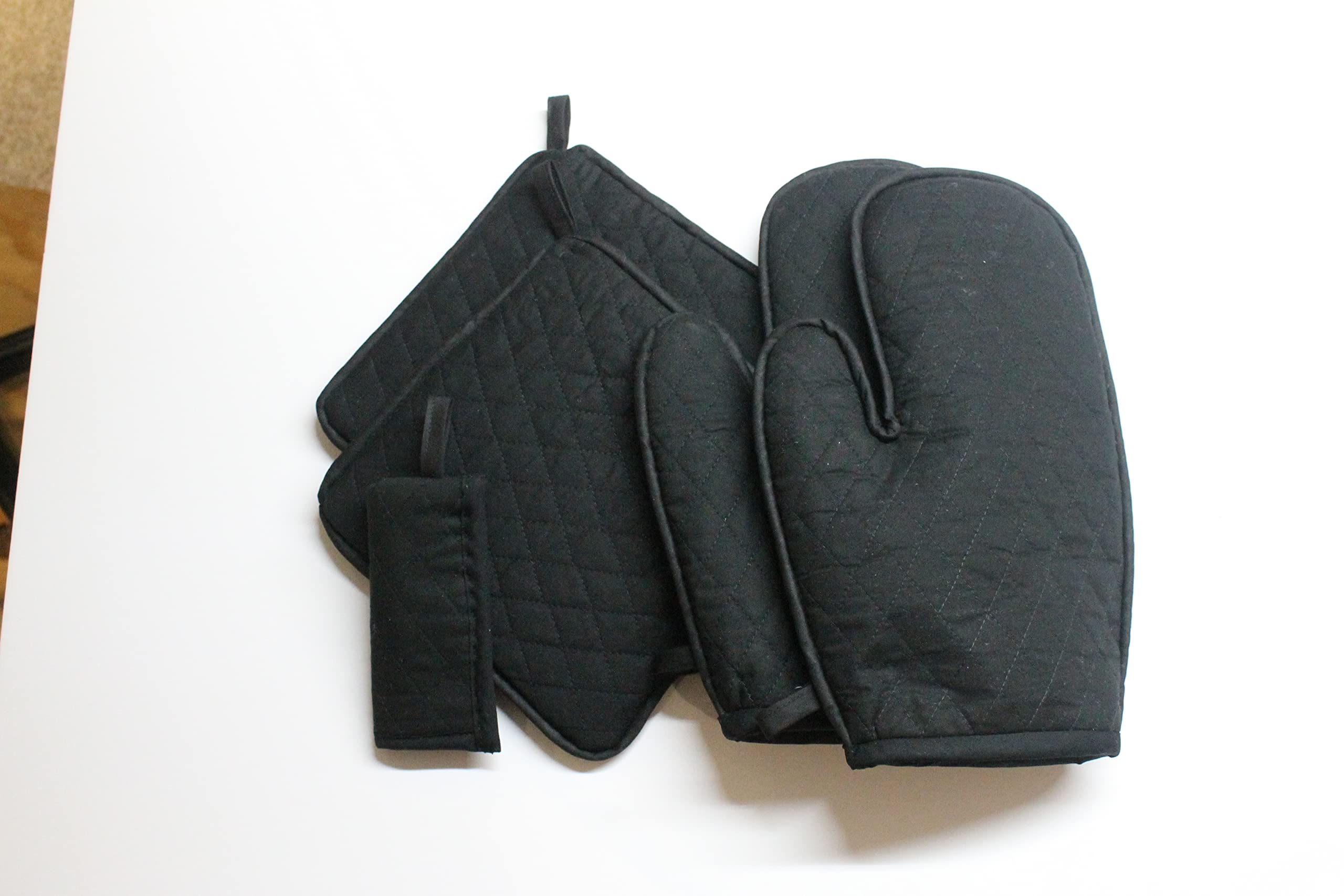 Heavy Duty Extra Heat Resistant Oven Mitts Set (Tan) - Perfect for Baking, Grilling, and Cooking in High-Temperature Kitchens