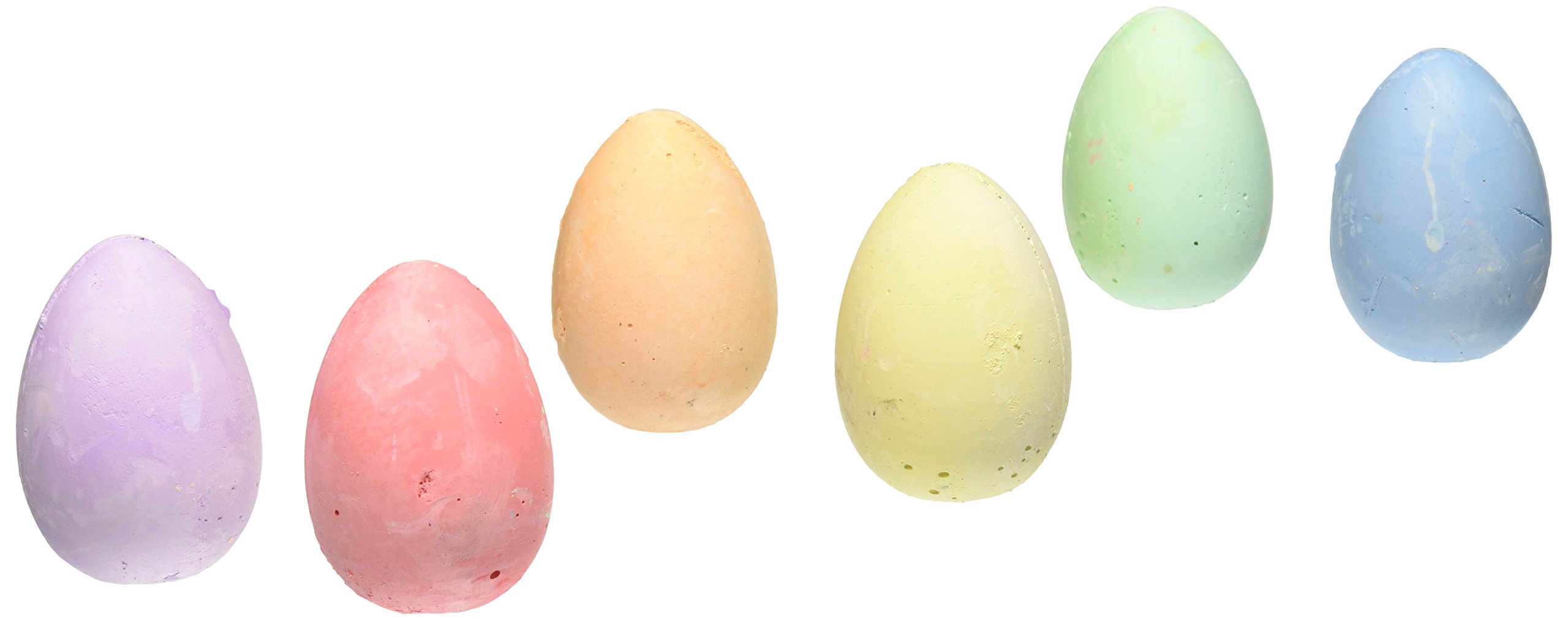 6 Pack Easter Egg Sidewalk Chalk - 3 Sets of Colorful Outdoor Chalk for Kids, Easter Egg Hunt, Sidewalk Drawing & Spring Festivals - Perfect for Easter Decorations, Outdoor Play & Creative Art Activities