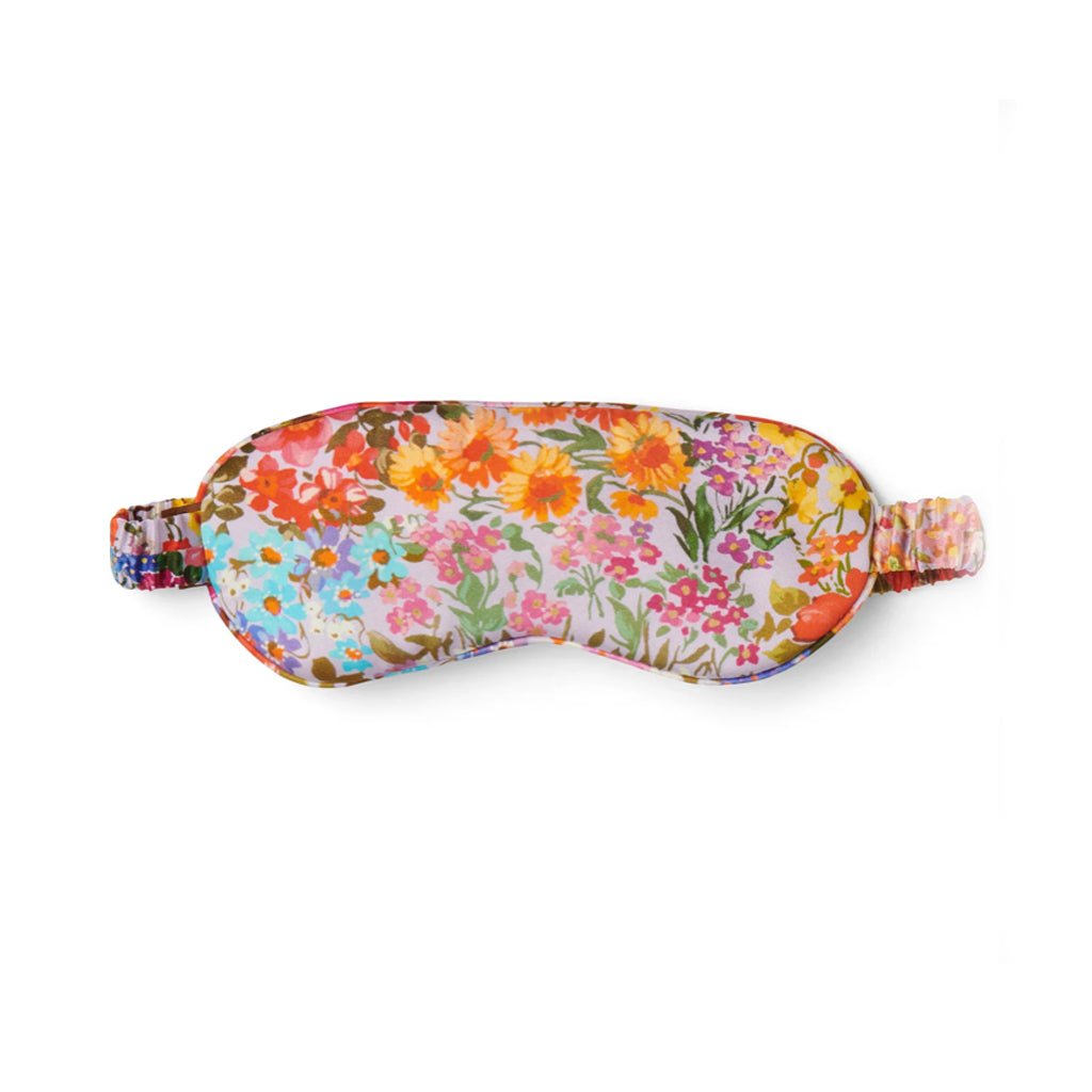 Forever Floral Lilac Silk Sleep Mask for Women - Soft & Comfortable Eye Cover for Sleeping, Travel & Relaxation - One Size Fits All