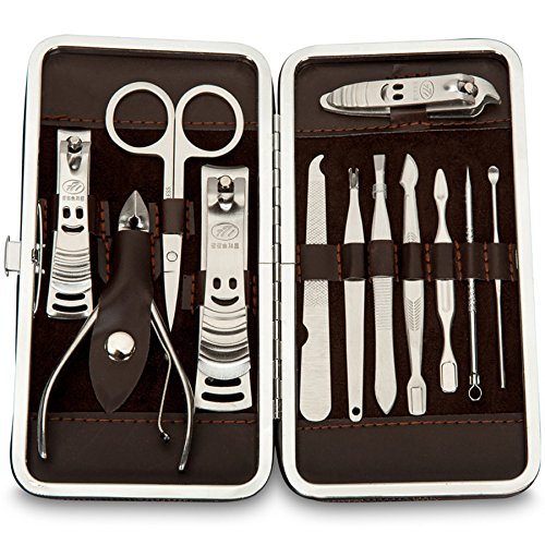 12-in-1 Stainless Steel Manicure Set - Professional Nail Clipper Kit with Cuticle Tools | Perfect for Home, Salon & Travel Nail Care