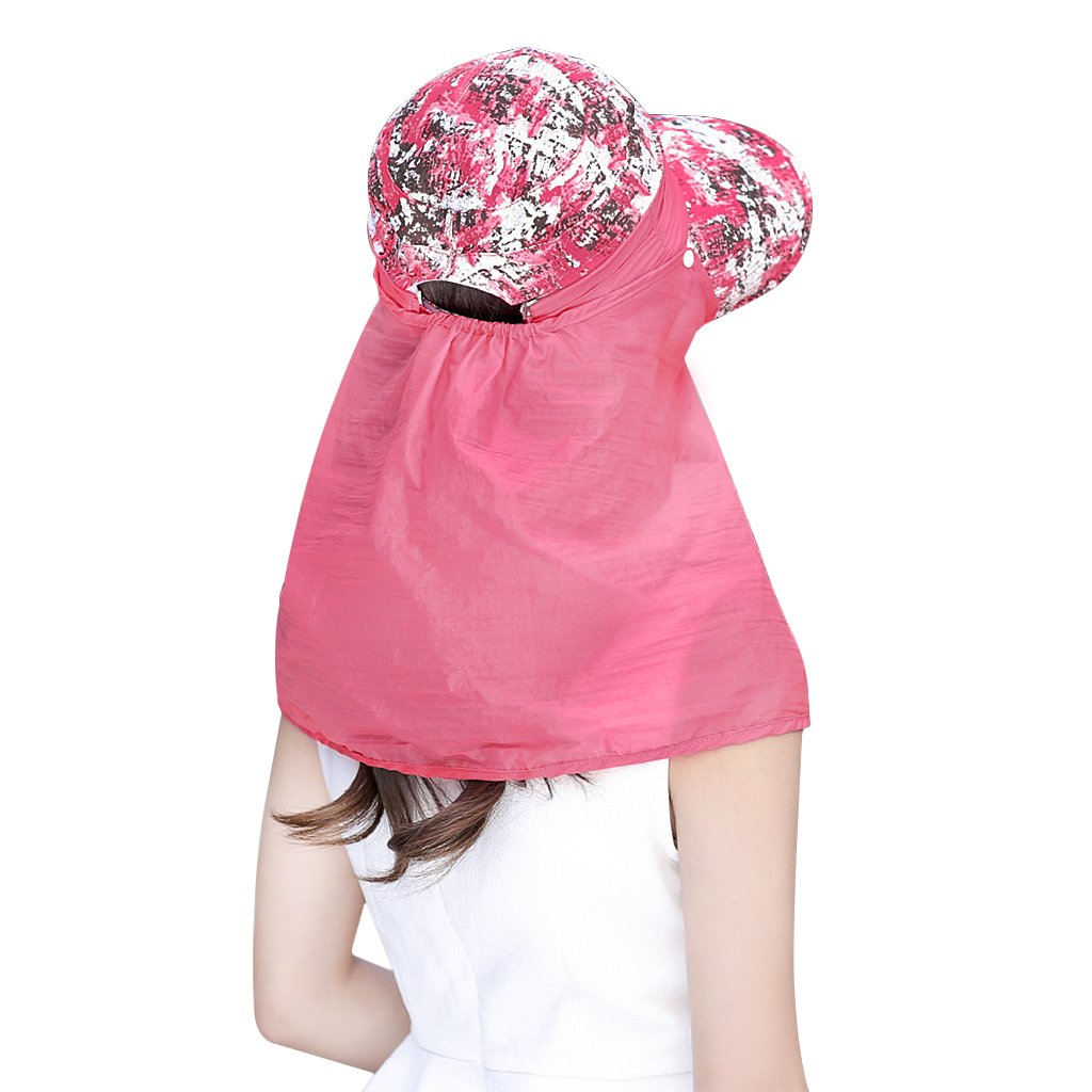 Women's Foldable UV Protection Fishing Hat - 360° Sun Shade with Wide Brim, Adjustable Flap & Solar Protection for Outdoor Activities, Beach, Hiking, and Travel