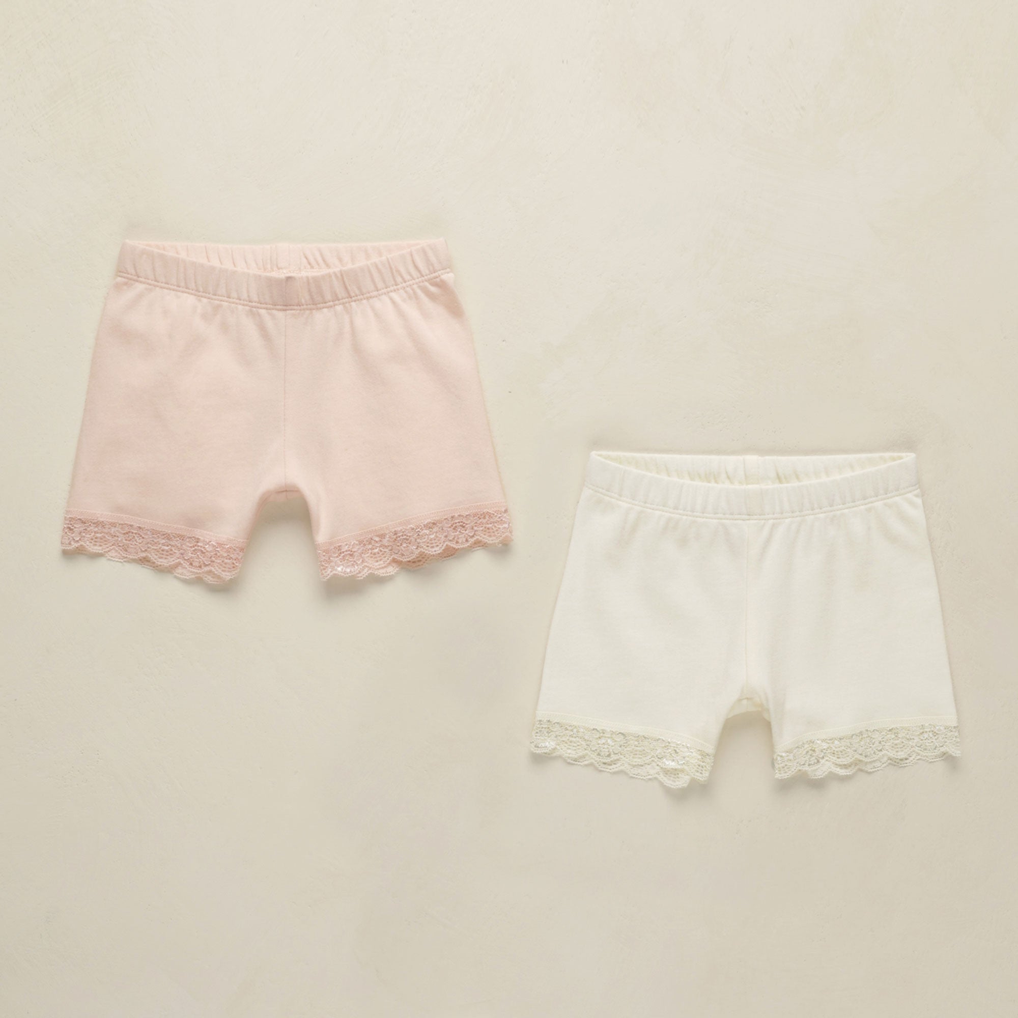 Cartwheel Shorts for Women - Comfortable Ivory & Blush Casual Shorts for Summer, Beach, and Outdoor Activities