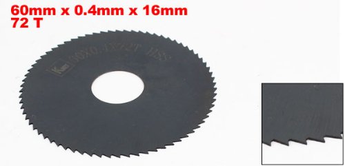 High-Speed Steel (HSS) 72 Teeth 60mm x 0.4mm x 16mm Slitting Saw Blade - Precision Cutting Tool for Metal, Wood & Plastic - Ideal for DIY, Metalworking & Industrial Applications