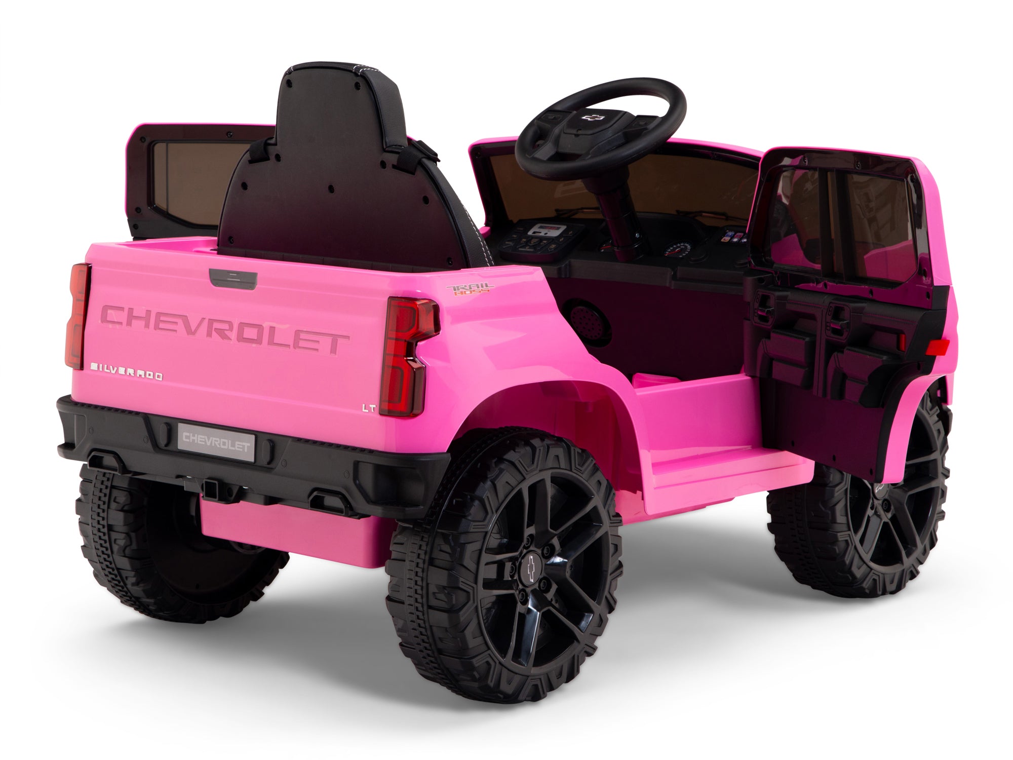 12V Chevrolet Silverado Kids Ride On Truck with Remote Control - Pink Electric Toy Car for Boys & Girls, Perfect for Birthday Gifts & Outdoor Play