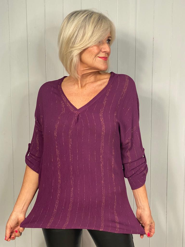 Suzie Top Berry - Stylish Women's T-Shirt for Casual Wear, Summer Outfits & Everyday Fashion | Perfect for Outings, Dates & Relaxing at Home