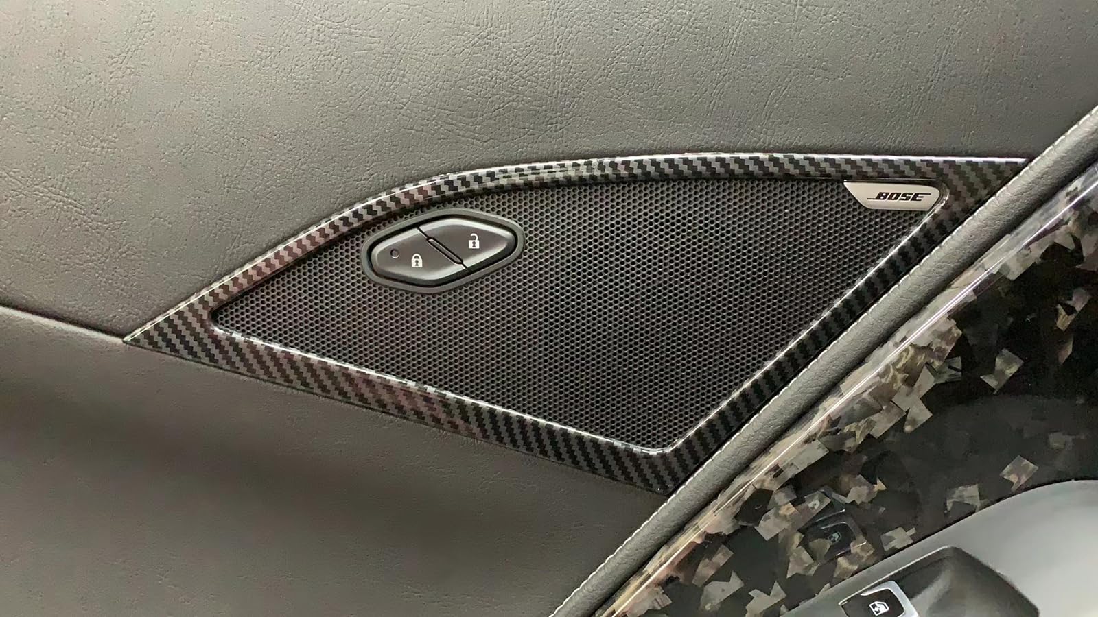 Carbon Fiber Speaker Ring Cover Trim for 2014-2019 Chevrolet Corvette C7 Stingray | Premium Interior Accessories | Enhances Car Audio & Interior Style