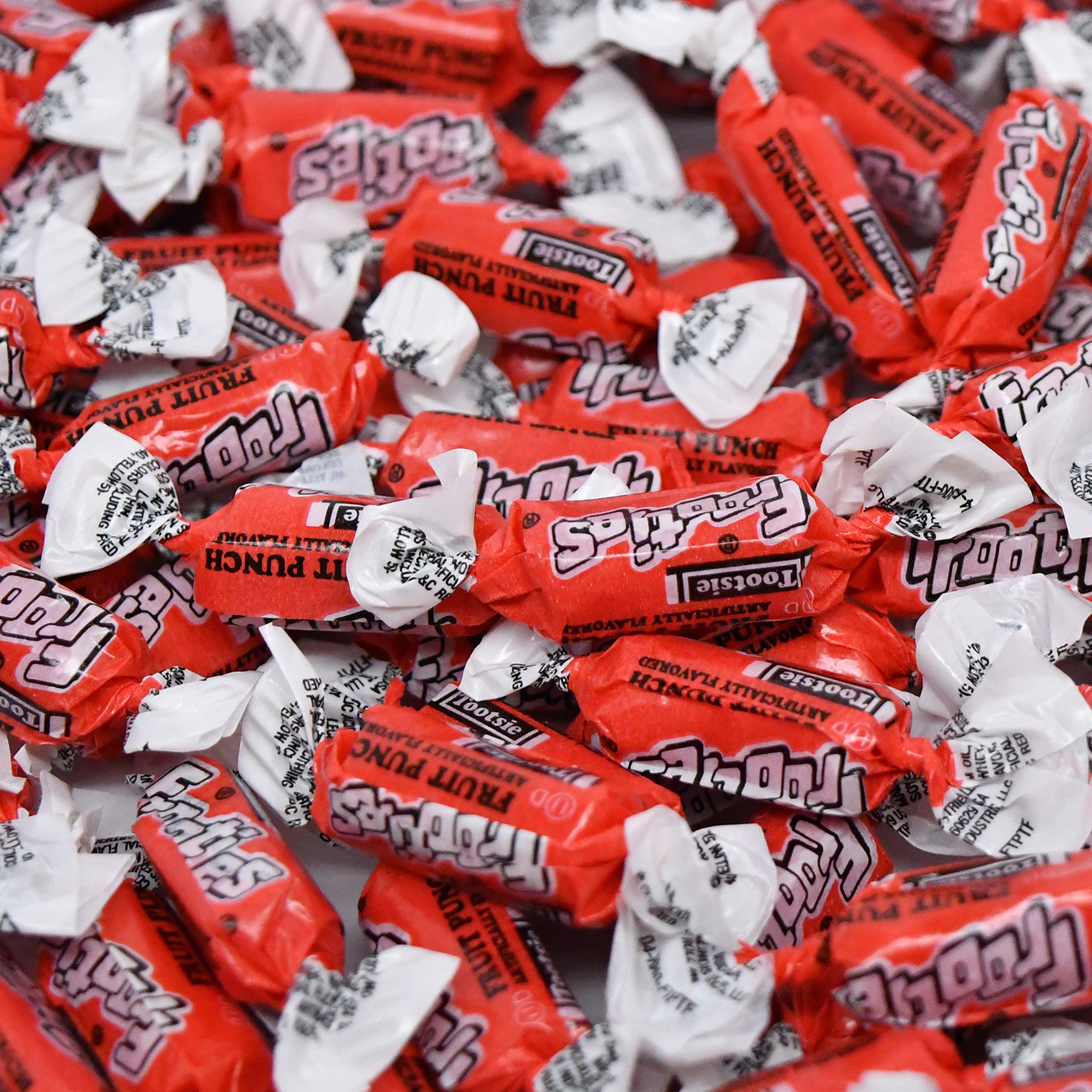 Tootsie Roll Red Frooties - 2 Pound Bulk Bag of Individually Wrapped Chewy Fruit Candies | Gluten Free, Peanut Free, Kosher | Fruit Punch Flavor (38.8 oz) - Perfect for Halloween, Birthday Parties, Office Treats & Candy Buffets