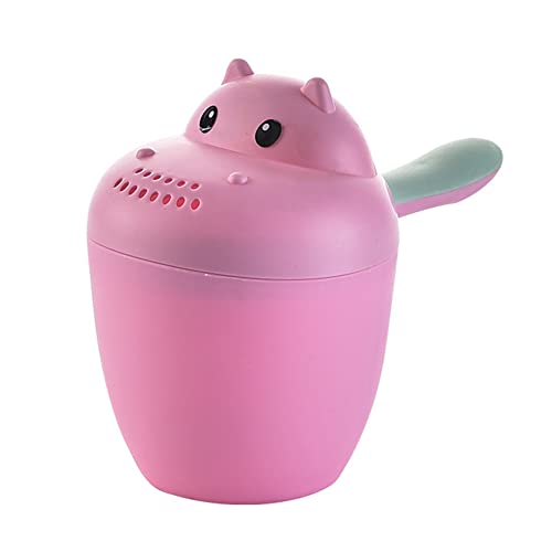 Baby Bath Rinser Cup - Safe Hair Wash for Eyes & Ears Protection - Bathroom Shower Accessories for Kids (Red) - Perfect for Gentle Baby Hair Care