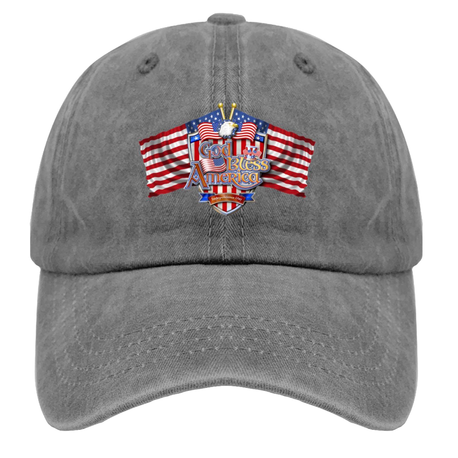 Vintage Cowboy Baseball Cap for Men - Cotton Washed American Flag Patriotic Hat - Perfect for Memorial Day, 4th of July & Outdoor Activities