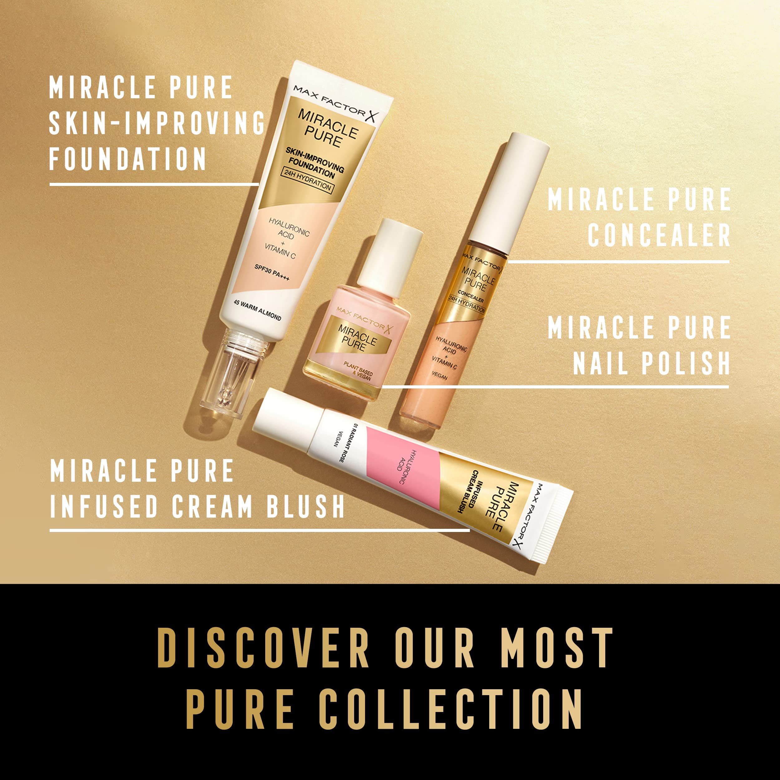 Miracle Pure Natural Rose Foundation - 30ml, Shade 50, Vegan & Cruelty-Free | Perfect for Daily Wear & Special Occasions