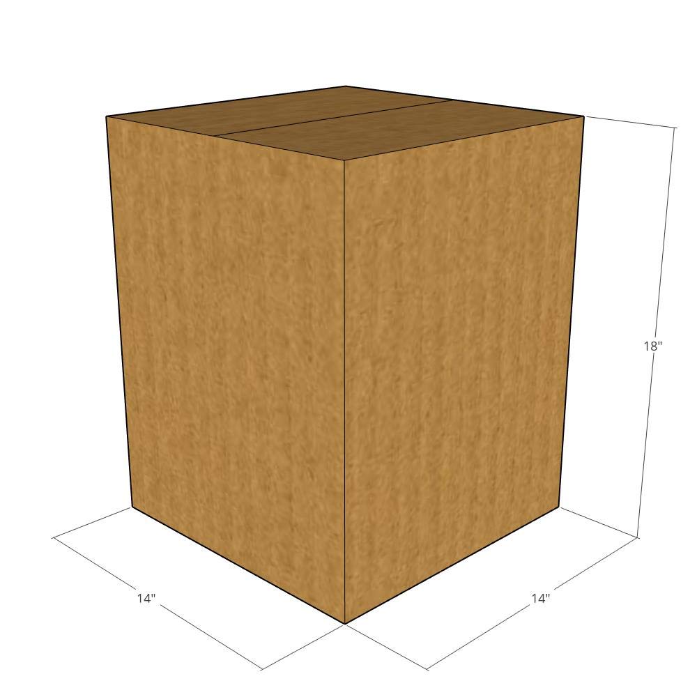 14x14x18 Inch 32 ECT New Corrugated Shipping Boxes - Heavy Duty Moving & Storage Containers for Ecommerce, Home & Office Use