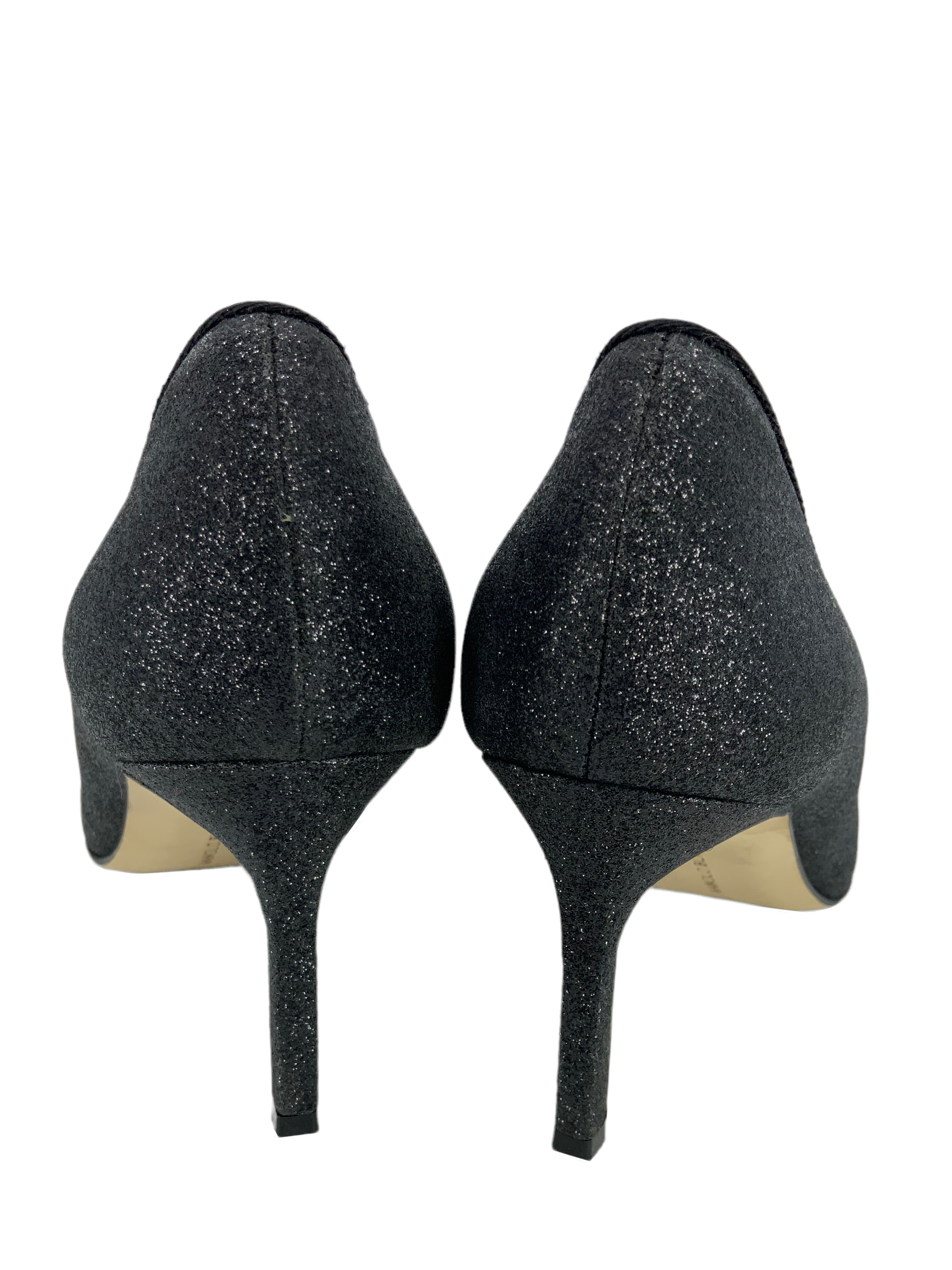 Manolo Blahnik Glitter Pointed Toe High Heel Pumps Women's Size 6 - Perfect for Evening Parties, Weddings & Special Occasions