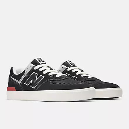 New Balance Numeric 574 Wide Vulc Skate Shoes for Men - Black/Grey Colorway - Comfortable & Durable for Skateboarding & Casual Wear