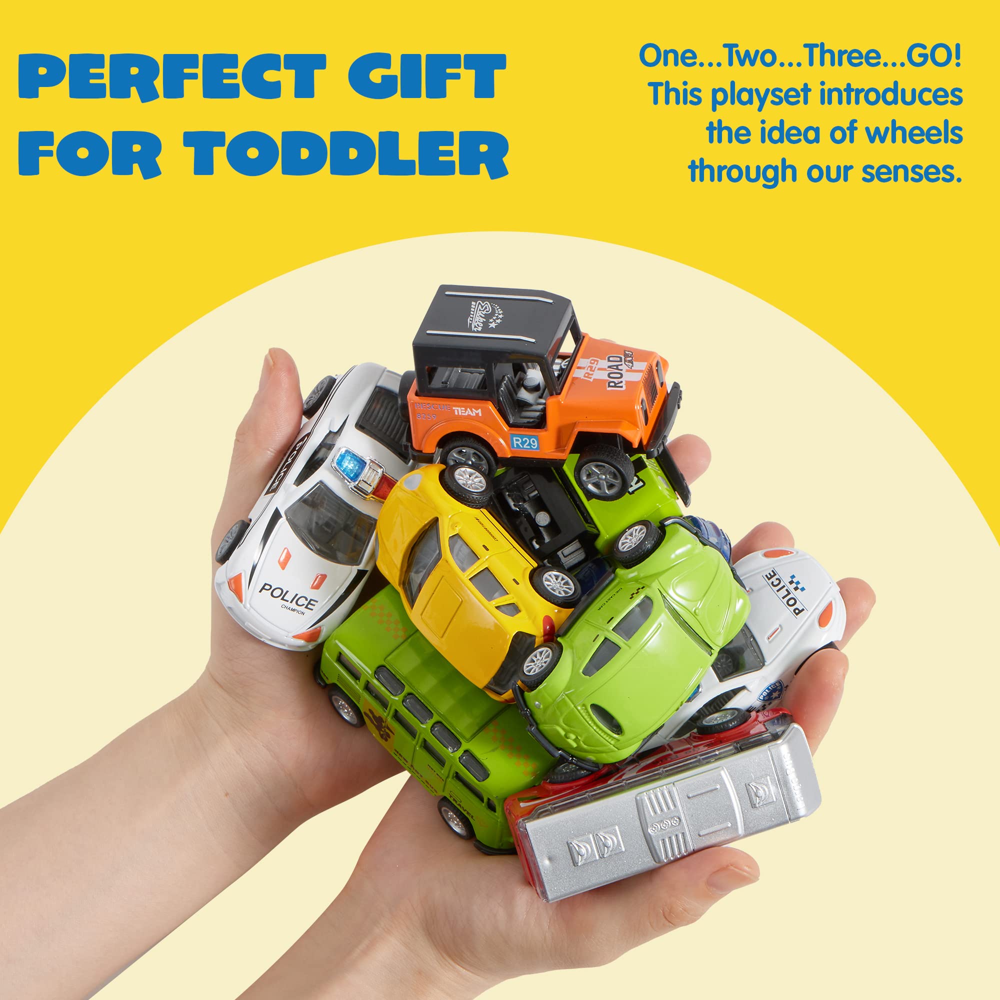 JOYIN 20PCS Die Cast Pull Back Cars - Metal Toy Vehicle Set for Toddlers & Kids | Bulk Race Cars for Birthday Party Favors, Easter Stocking Stuffers & Cake Decorations | Fun Gift for Boys & Girls | Great for Playtime, Collecting & Pretend Racing Games