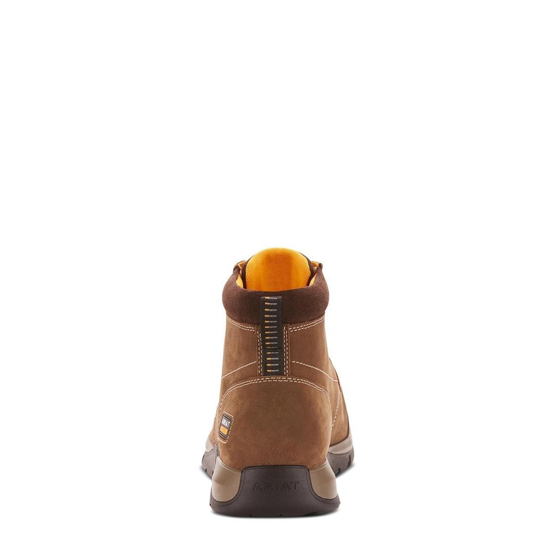 Dark Brown Edge LTE Composite Toe Chukka Work Boots - Lightweight & Comfortable Safety Shoes for Construction, Warehouse & Outdoor Work