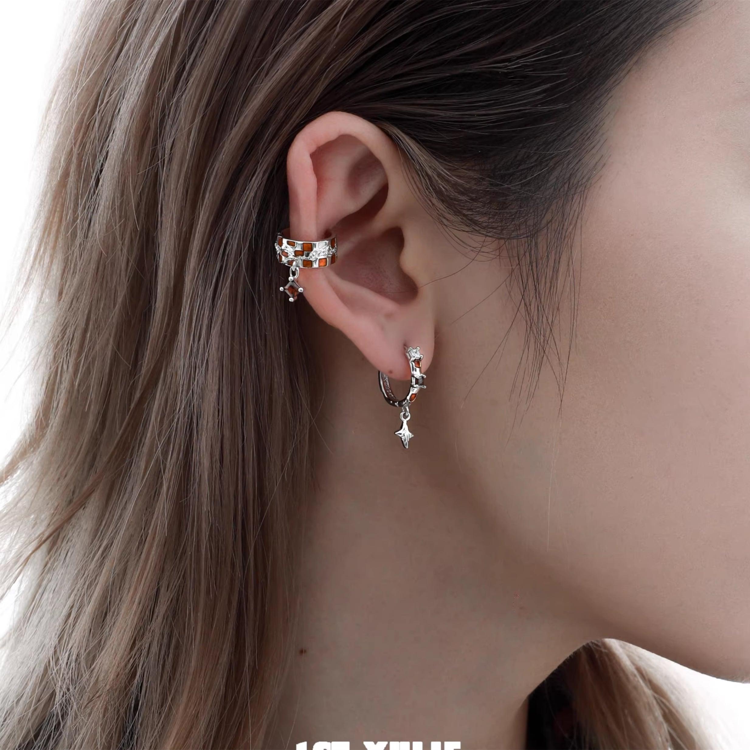 Autumn S925 Sterling Silver Chain Ear Clips - Elegant Hypoallergenic Dangle Earrings for Women | Perfect for Fall Outfits, Parties & Gift Giving