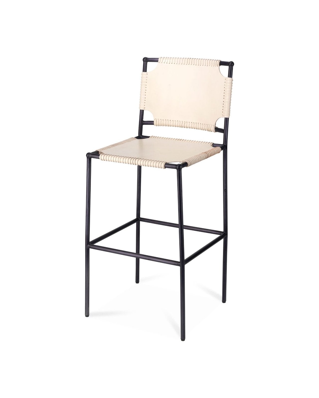 Asher Bar Stool Off White - Modern Kitchen & Bar Counter Stool for Home, Cafe, and Restaurant Use