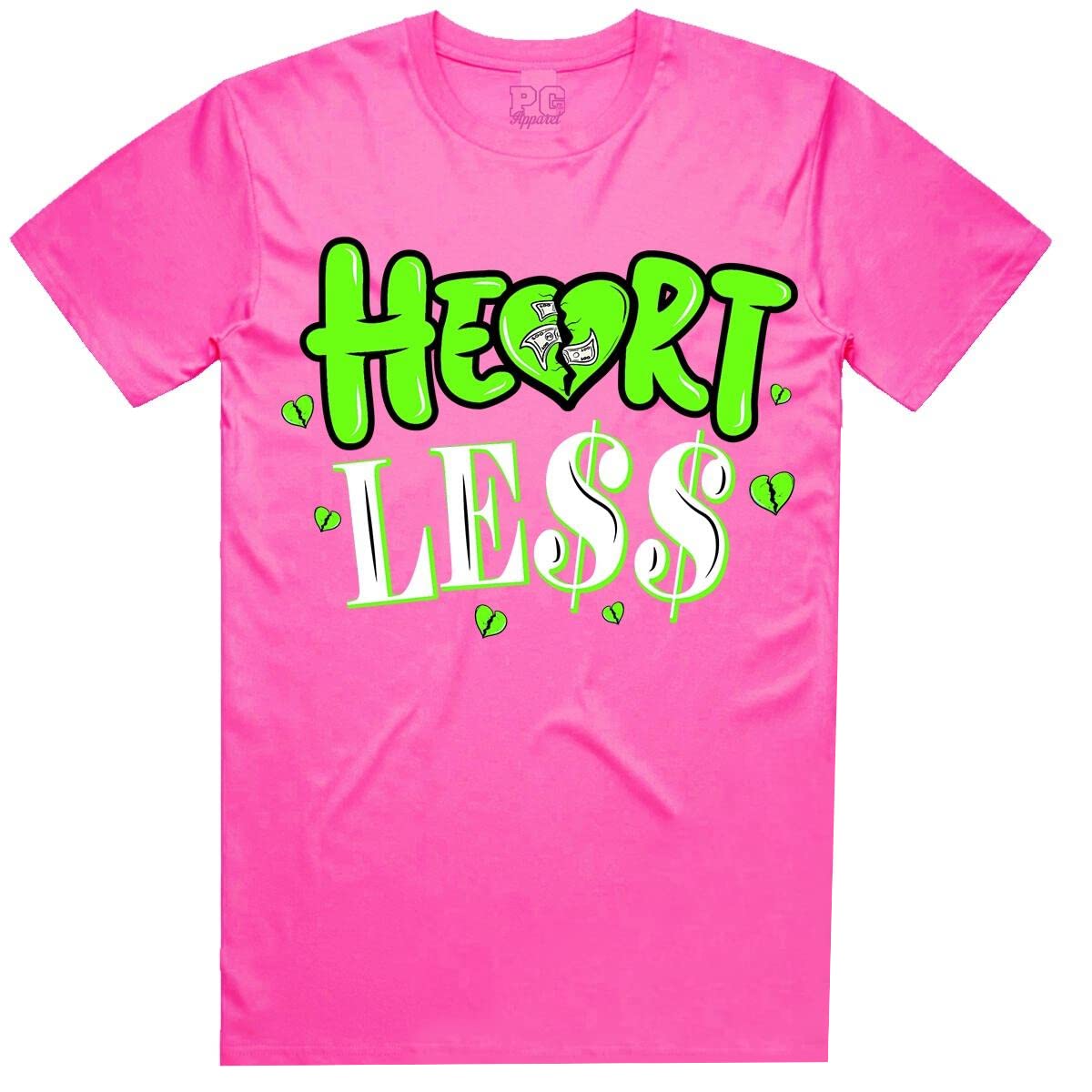 Planet of the Grapes Hot Pink & Electric Green Heartless Graphic T-Shirt | Trendy Unisex Tee for Concerts, Festivals & Streetwear Fashion