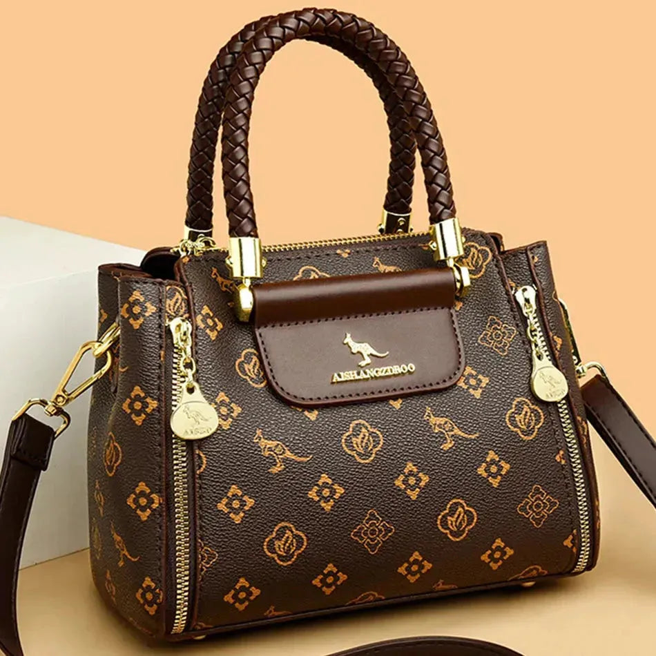 Stylish Brown Leather Handbag for Women - Soft Genuine Leather Tote with Spacious Interior - Perfect for Work, Travel & Everyday Use