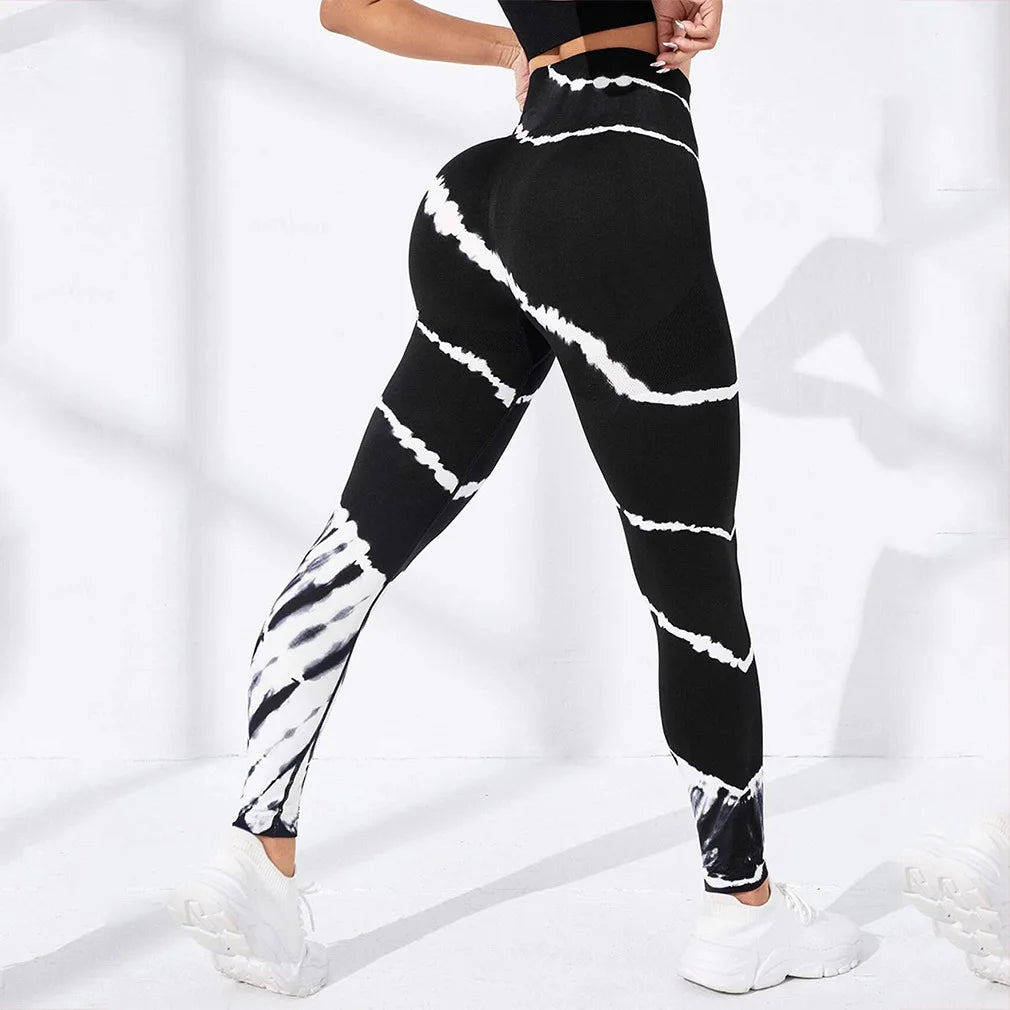 Seamless Tie Dye Leggings for Women - High Waist Yoga Pants with Push Up Effect, Sexy Workout Leggings for Gym, Running & Fitness | Perfect for Yoga, Pilates & Lounge Wear