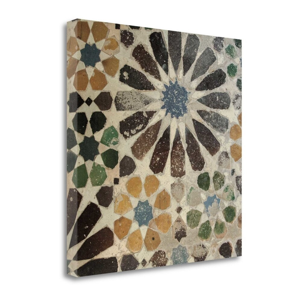 Alhambra Tile III Fine Art Giclee Print by Sue Schlabach - Gallery Wrapped Canvas Wall Art - Ready to Hang - Perfect for Living Room, Bedroom & Office Decor
