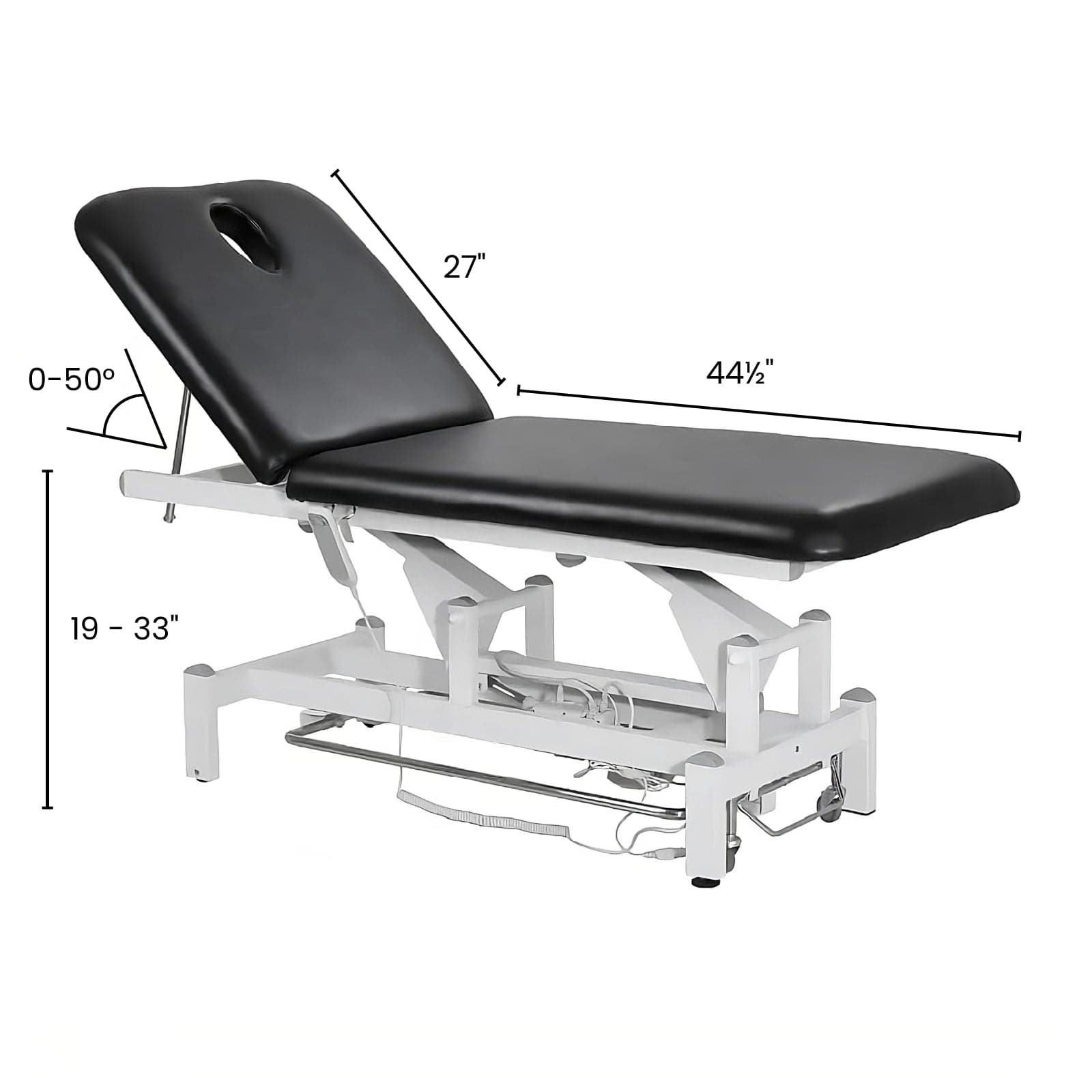 Electric Beauty Therapist Bed with 1 Motor - Professional Massage Table for Home & Spa (Black BA8230) - Perfect for Facial Treatments, Massage Therapy & Relaxation