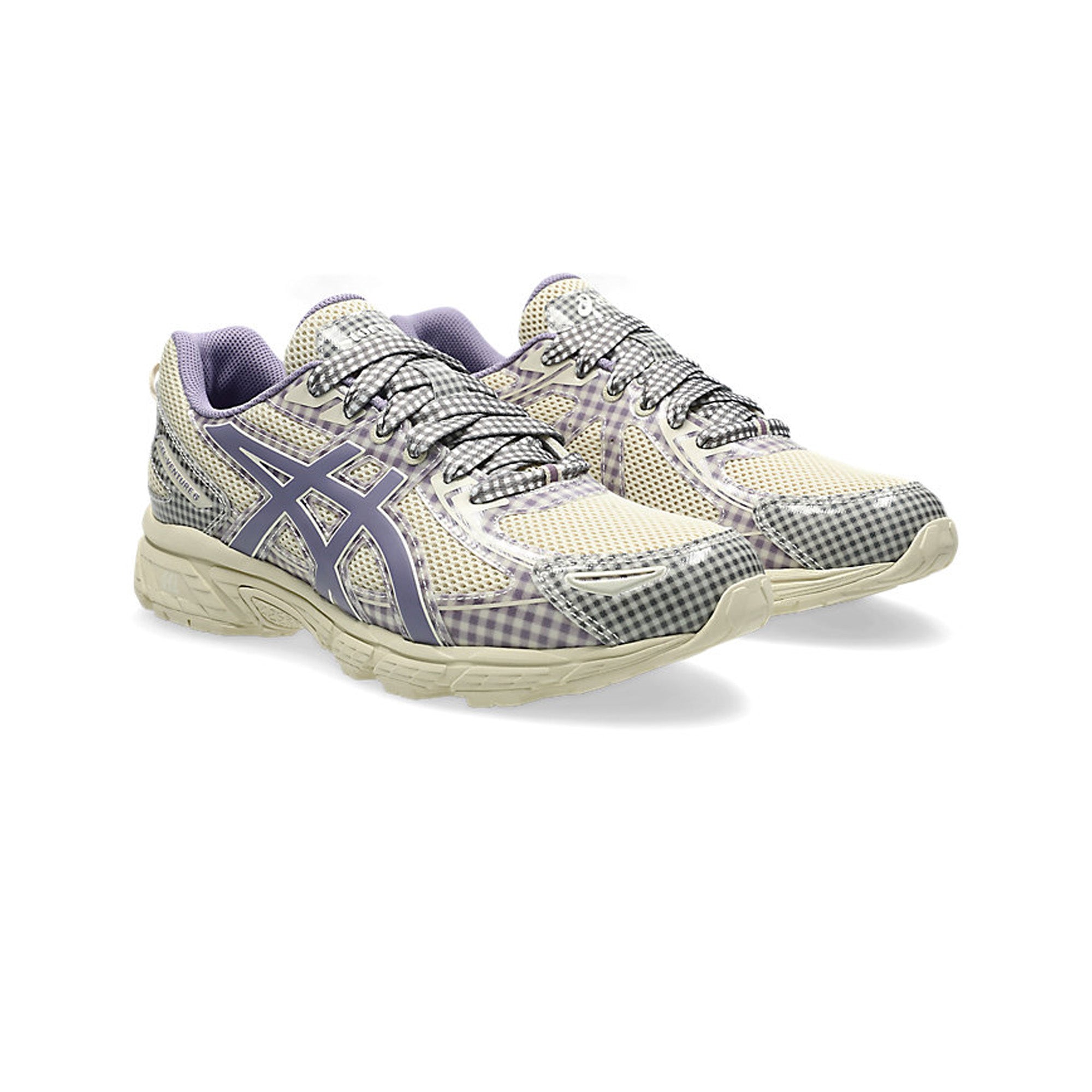 ASICS Gel Venture 6 Trail Running Shoes - 'Story mfg. Vanilla Violet Quartz Gingham' 2025 Edition | Lightweight Cushioned for Hiking & Outdoor Activities