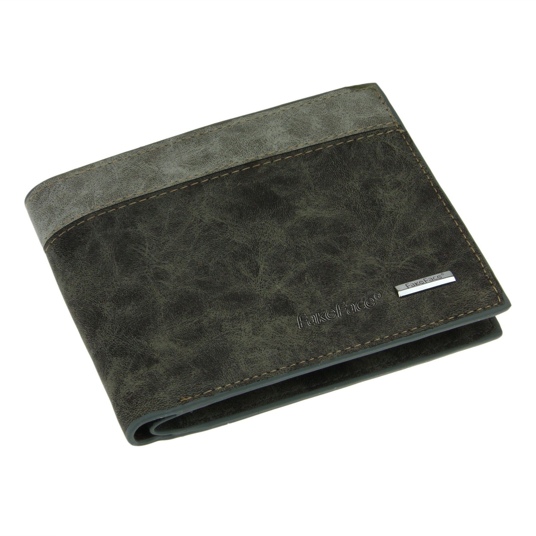 FakeFace Men's Classic Slim Bifold Leather Wallet RFID Blocking - Stylish & Compact for Everyday Use, Travel, and Business