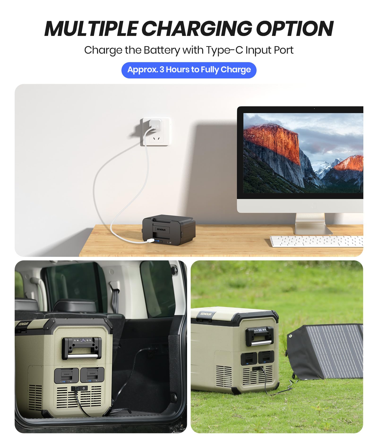 EENOUR DB01 171Wh/15600mAh Portable Power Bank - Compatible with D-Series Refrigerators | Backup Battery for Camping, RV Trips & Outdoor Adventures (Charger Not Included)