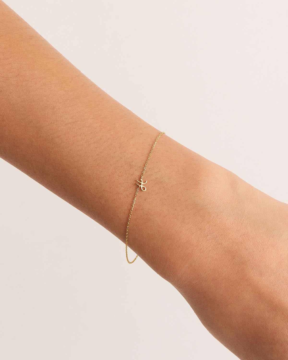 14K Solid Gold Love Letter Bracelet - Dainty & Elegant Jewelry for Women, Perfect Gift for Anniversary, Valentine's Day & Special Occasions