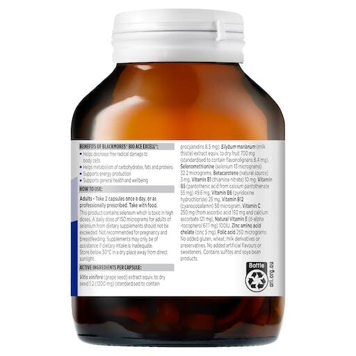 Blackmores Bio Ace Excell Probiotic Supplement - Supports Digestive Health & Immune System - For Daily Wellness & Gut Balance - Ideal for Adults & Travelers