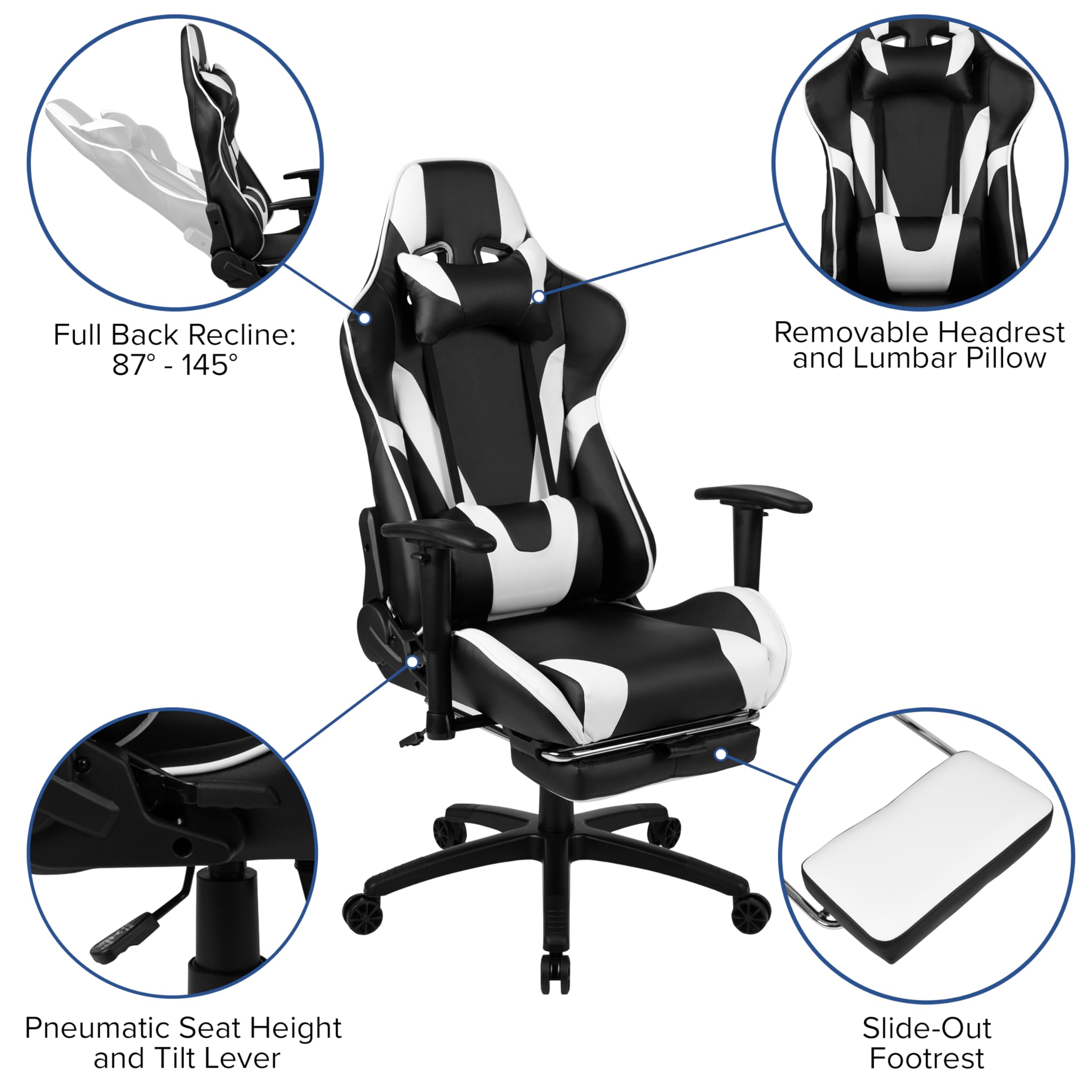 Premium Black Gaming Desk & Chair Set with Cup Holder, Headphone Hook & Monitor Stand - Ergonomic PC Gaming Setup for Streamers & Esports Players