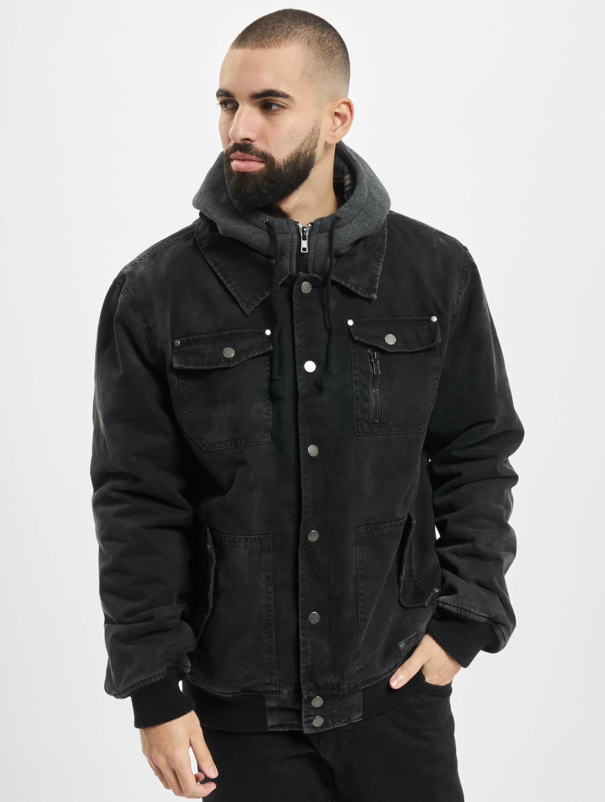 Men's Dayton Jacket - Black Washed Denim Jacket for Men | Stylish Casual & Outdoor Wear | Perfect for Everyday Use, Date Nights & Travel