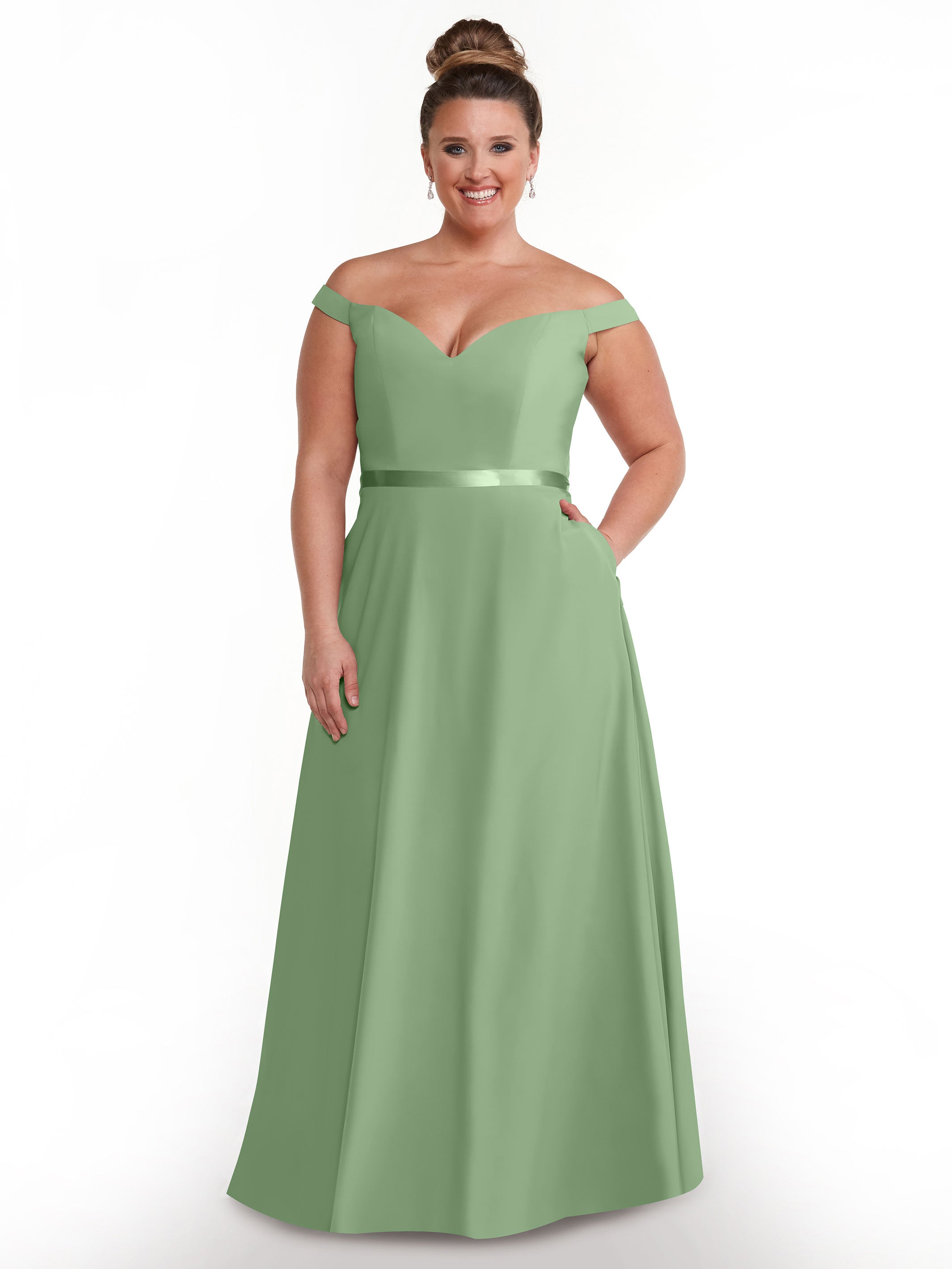 Elegant Off-The-Shoulder A-Line Chiffon Bridesmaid Dress with Sash - Size 80100 | Perfect for Weddings, Formal Events & Special Occasions