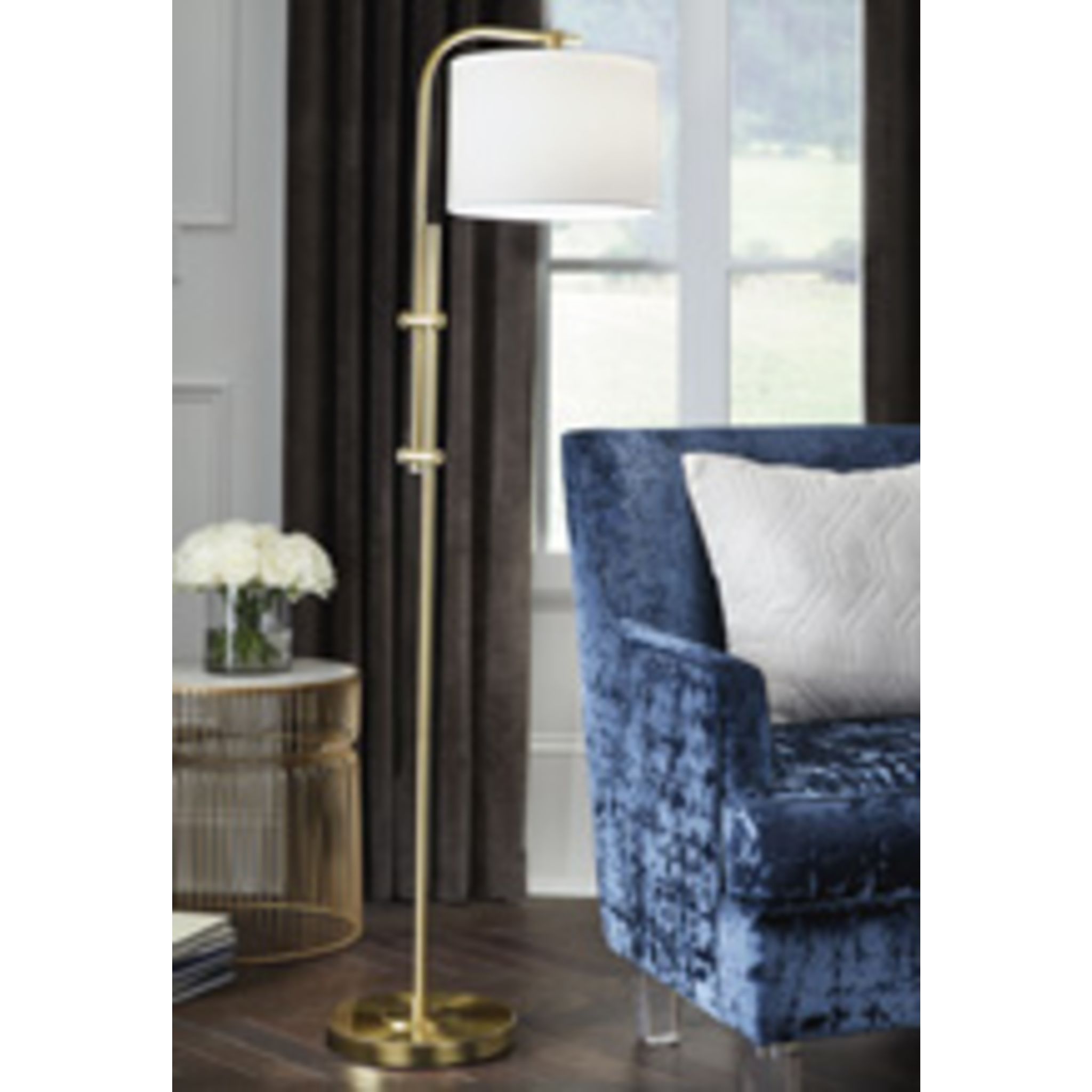 Baronvale Modern Floor Lamp with Adjustable Height - 60 Inch Tall Standing Light for Living Room, Bedroom, and Office - Energy Efficient LED Lighting for Home Decor