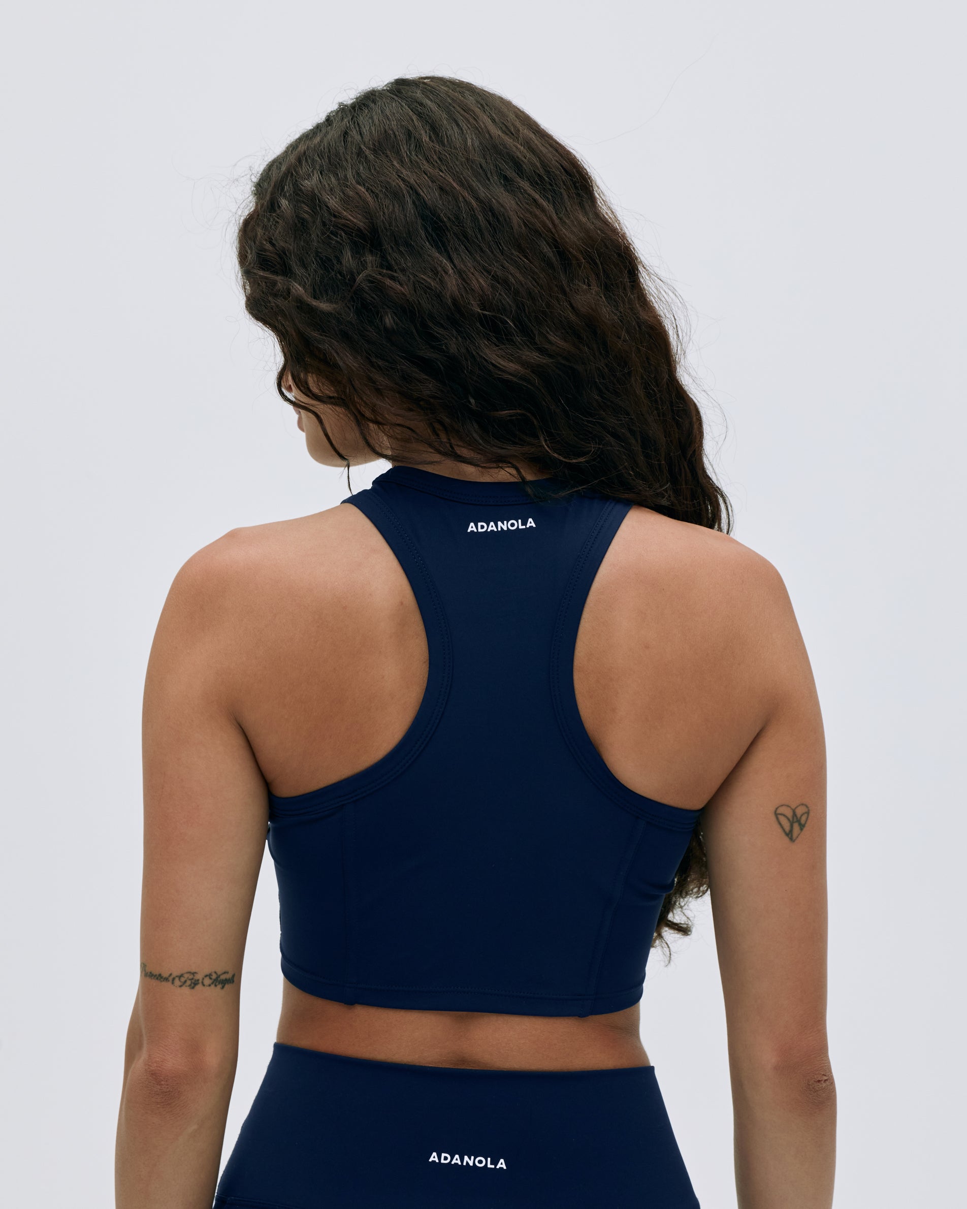 Ultimate Binding Detail Tank Bra Navy Blue - Comfortable Sports Bra for Yoga, Running & Workouts