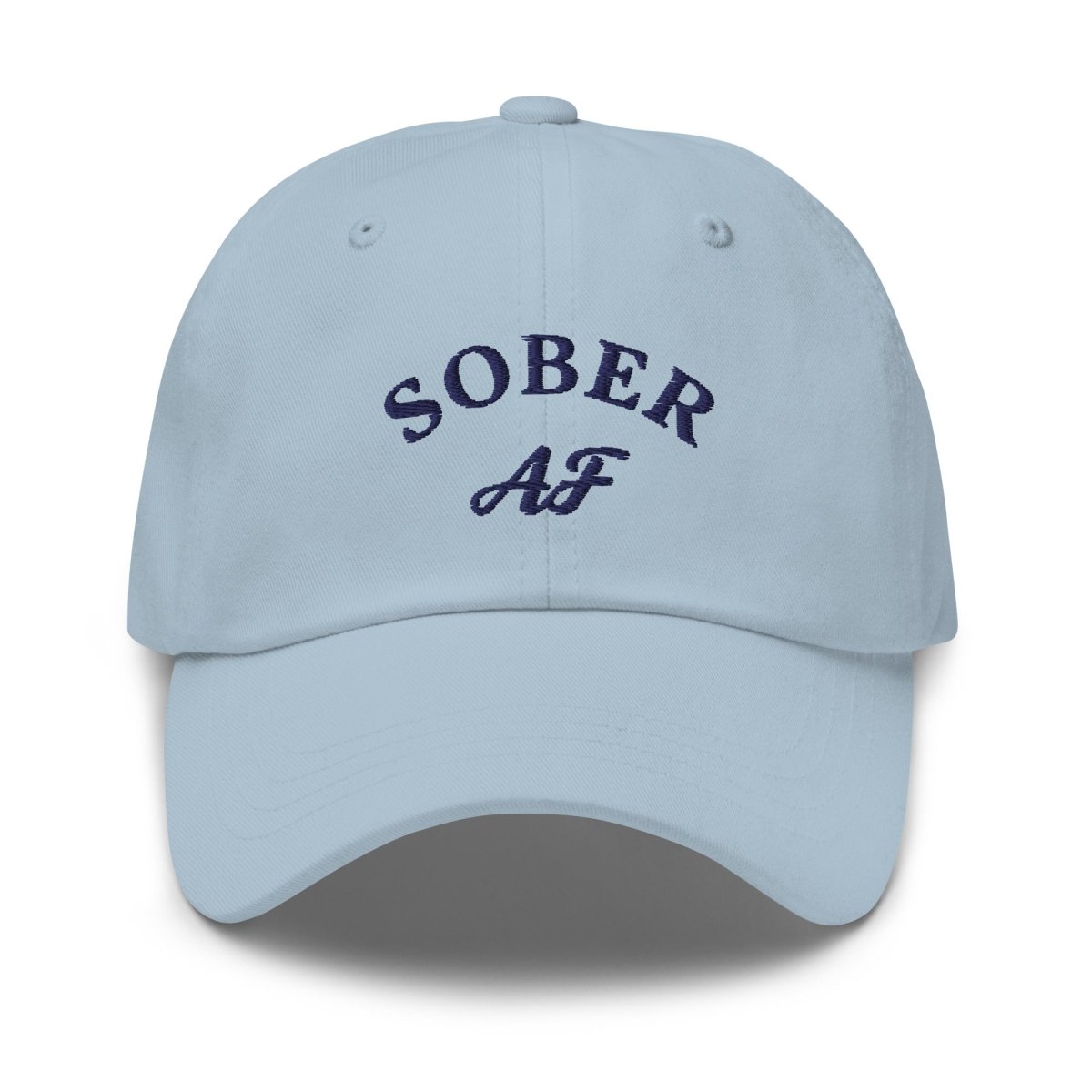 Sober AF Dad Hat - Stylish Sobriety Celebration Light-Colored Cap for AA Meetings, Recovery Milestones & Sober Living