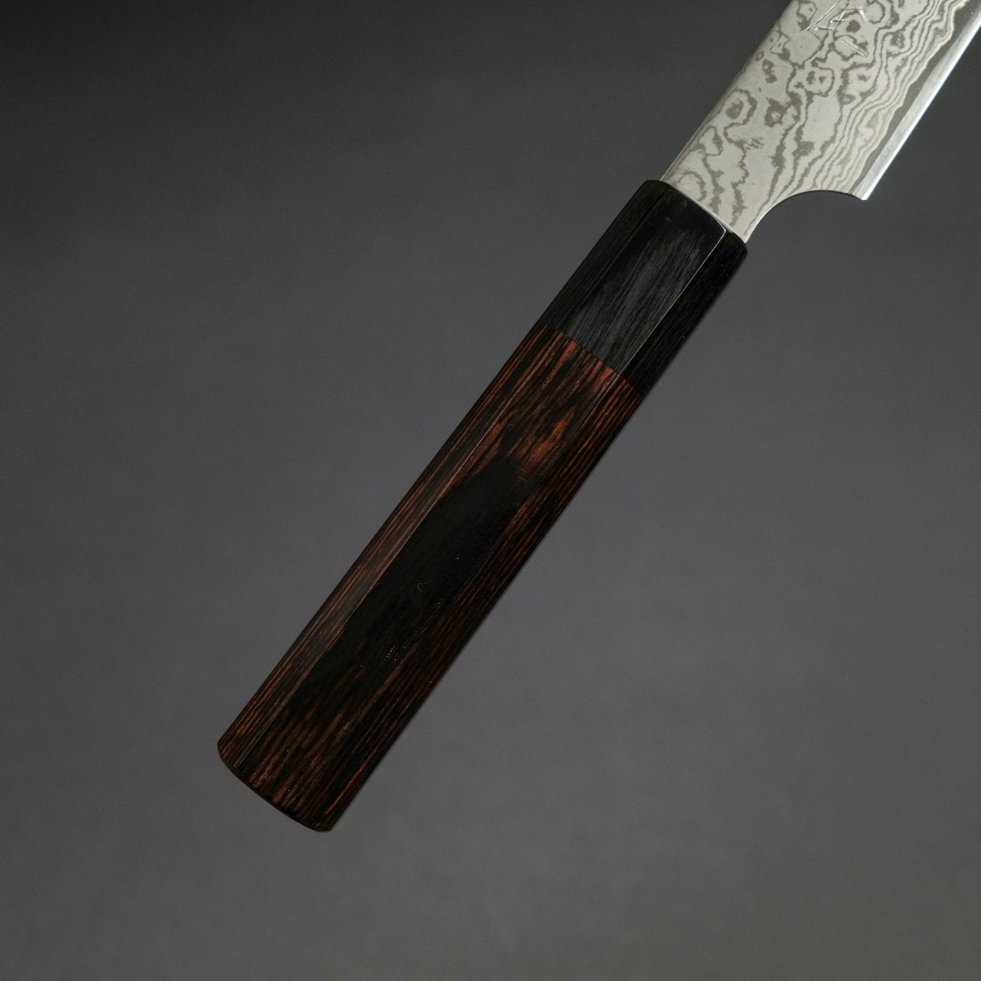 Hitohira Imojiya TH Damascus Petty Knife 180mm with Red Pakka Handle - Premium Japanese Kitchen Knife for Slicing, Peeling & Precision Cutting - Perfect for Chefs & Home Cooking